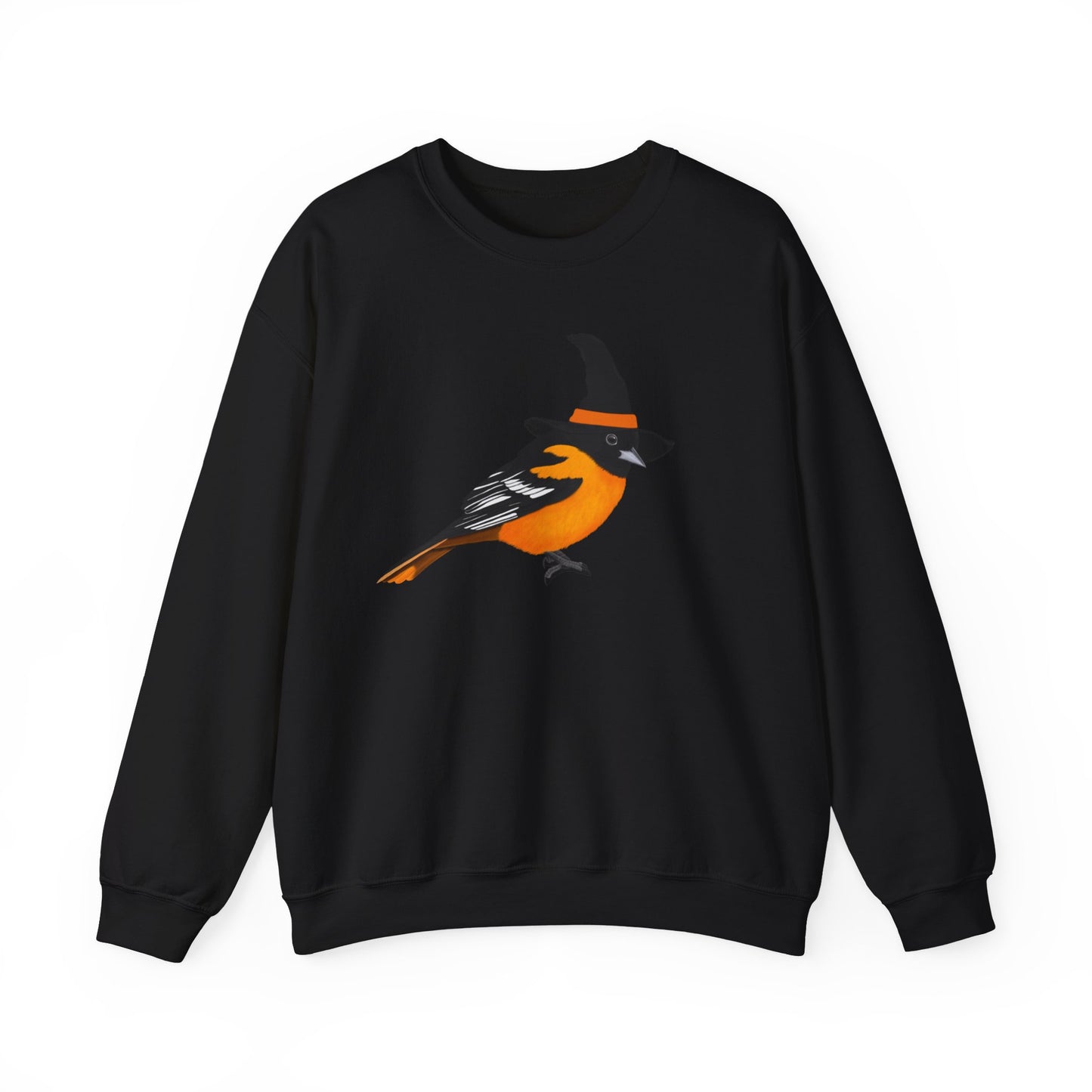 Baltimore Oriole Halloween Witch Birdwatcher Biologist Bird Sweatshirt
