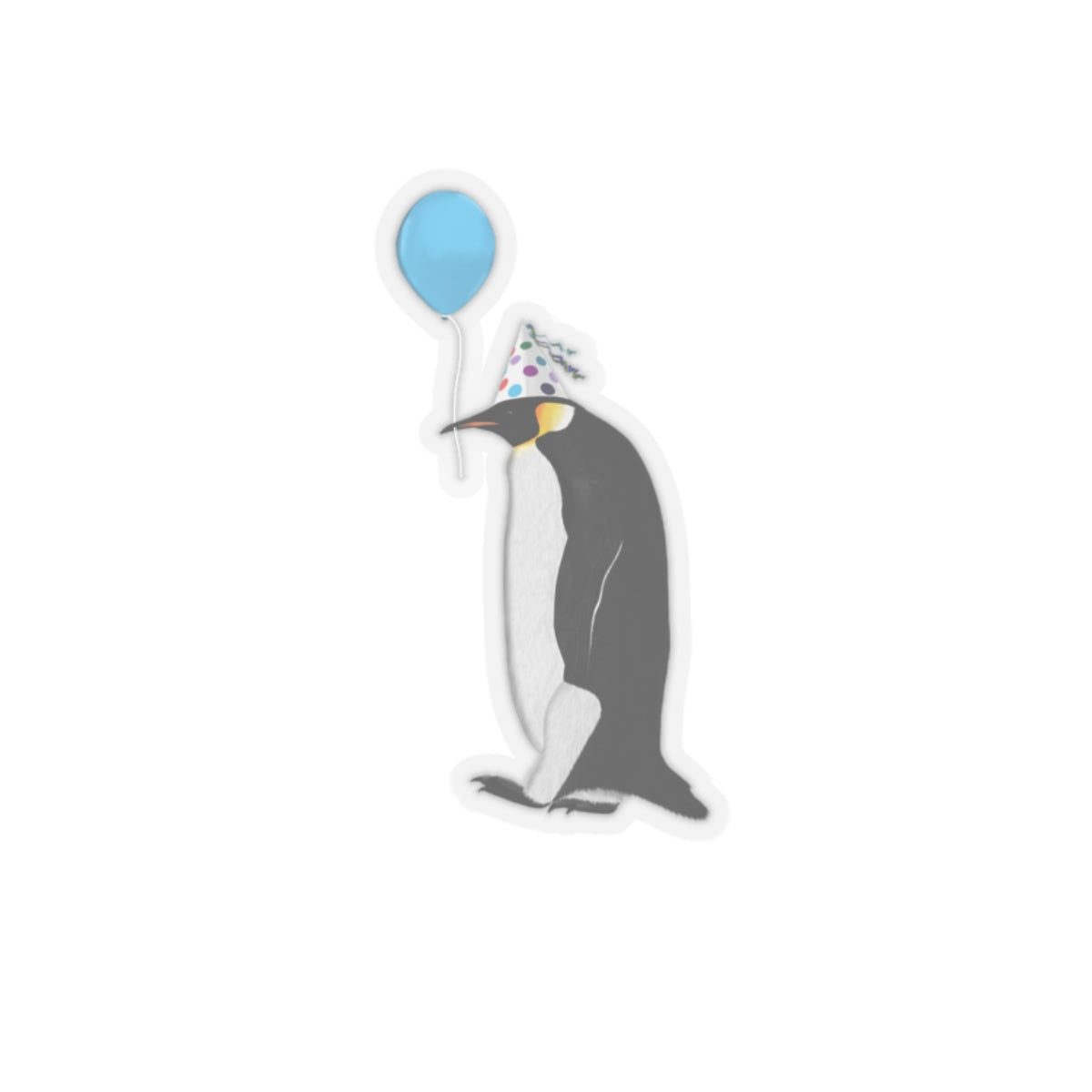 Penguin Birthday Bird Kiss-Cut Sticker - jz.birds