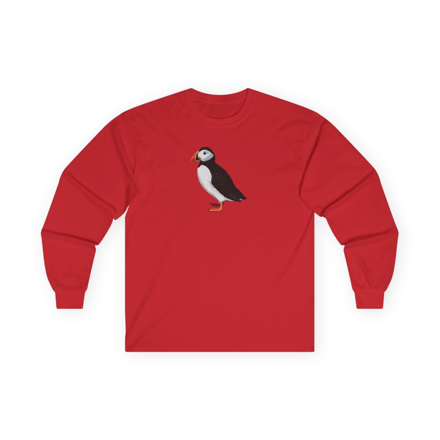 Puffin Birding & Birdwatching Bird Cotton Long Sleeve T-Shirt