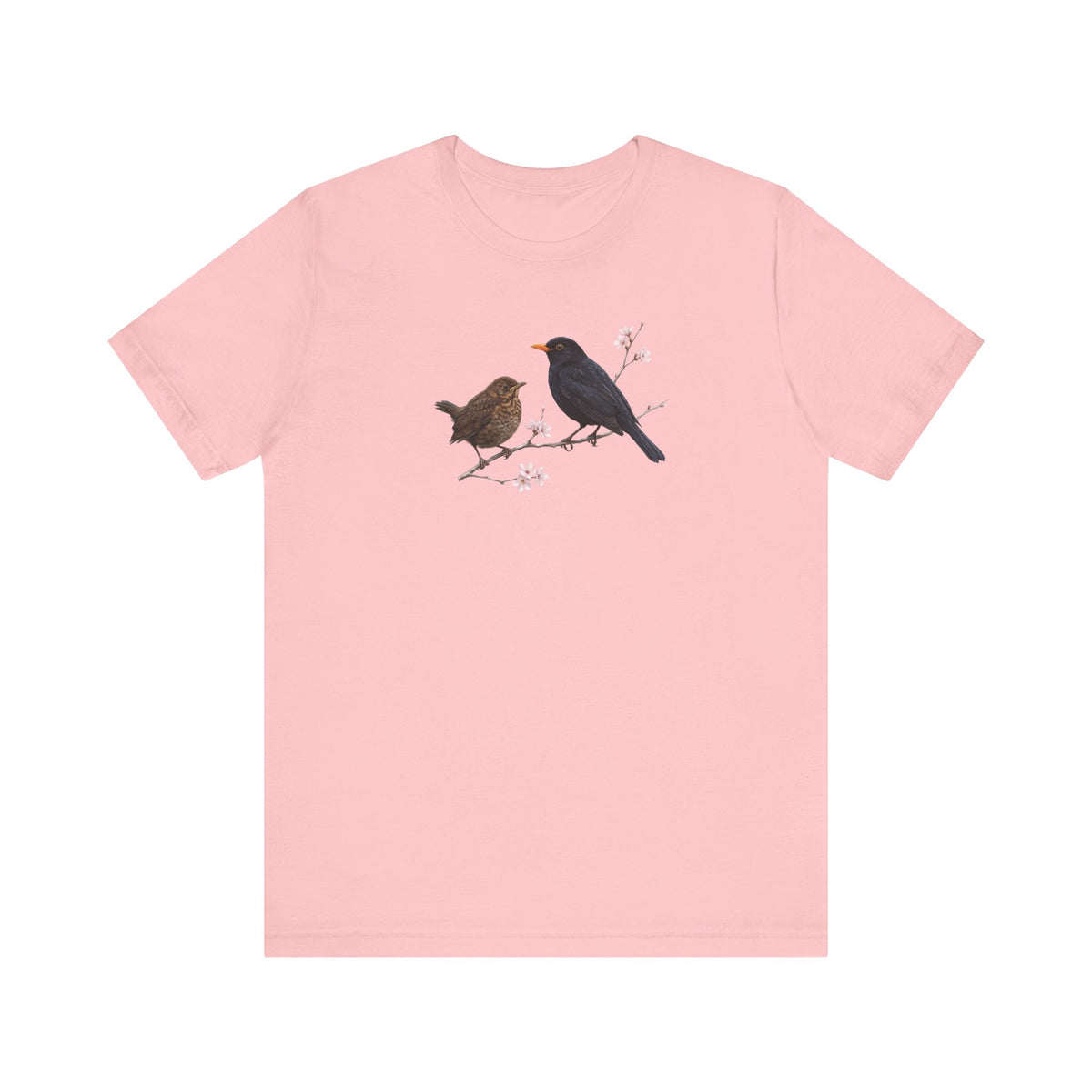 Blackbird & Fledgling T-Shirt | Spring Blossoms Unisex Graphic Tee