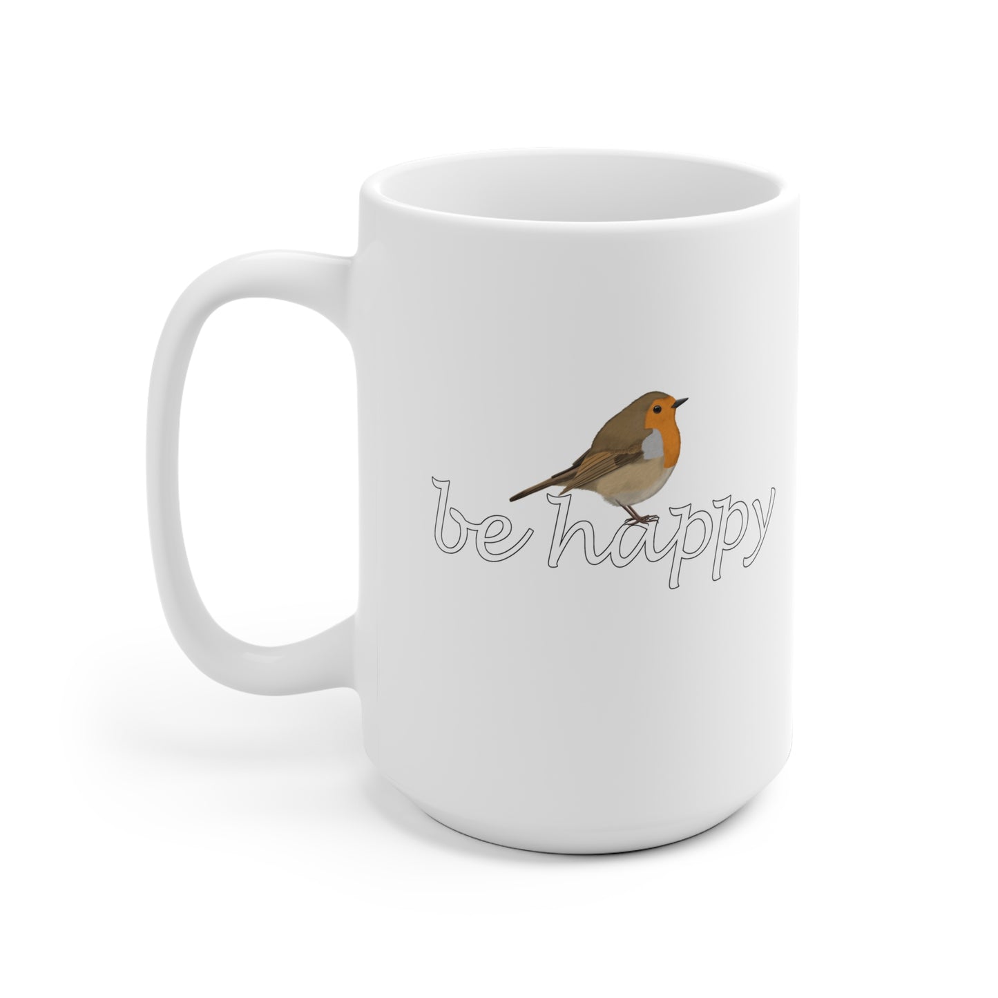 Rotkehlchen Tasse – 11 oz, 11oz