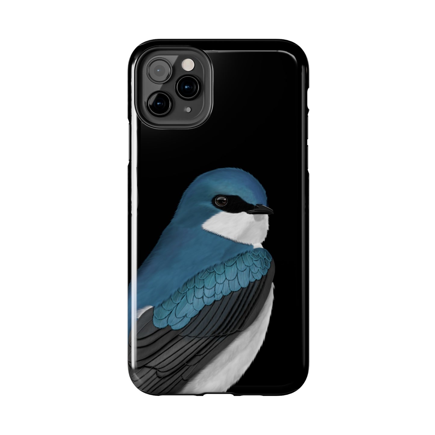 Tree Swallow Bird Art Tough Phone Case Black