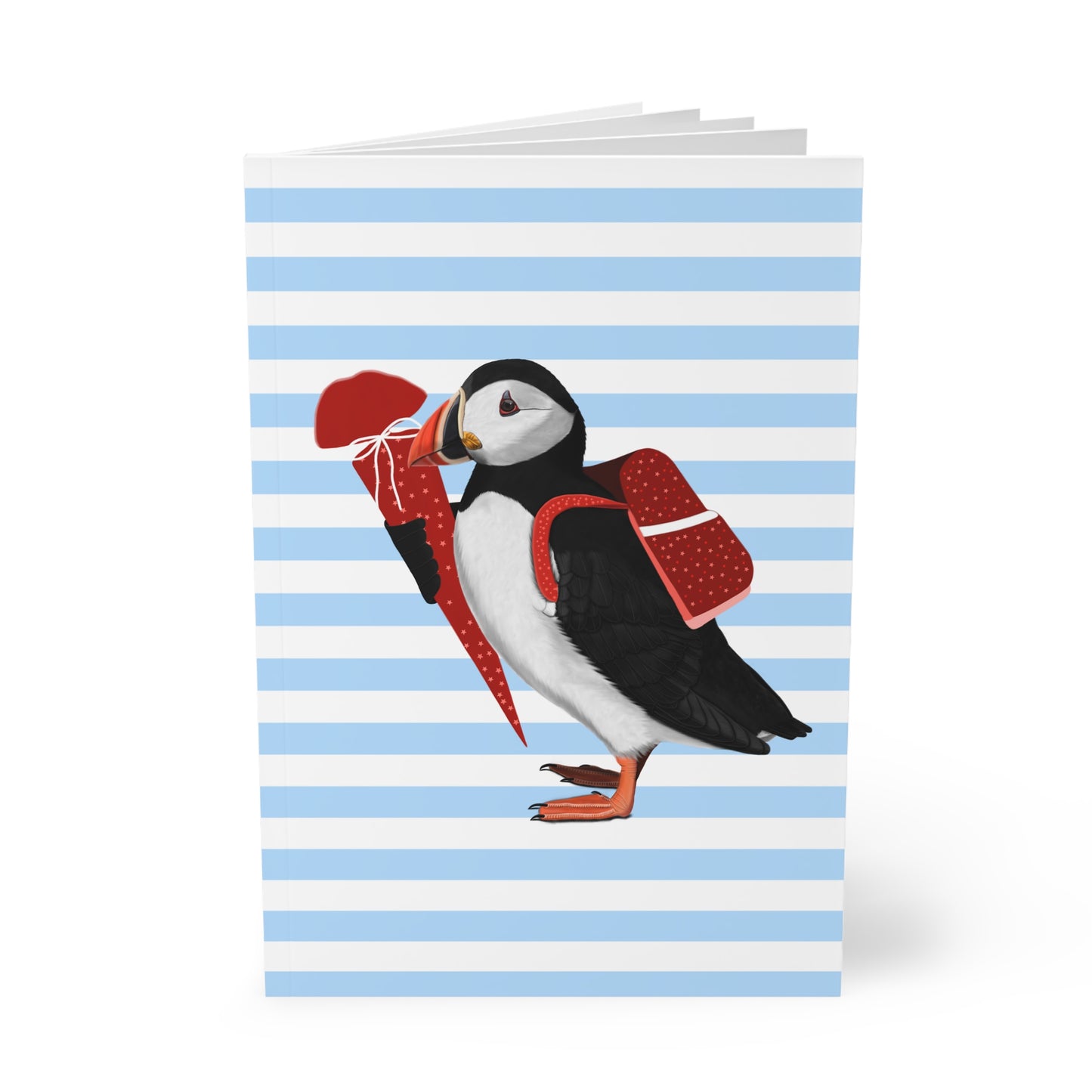 Papageitaucher Notizbuch Geschenk zur Einschulung A5 Softcover 150 Seiten Liniert