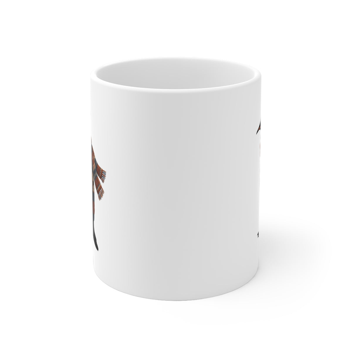 Pinguin Tasse – mit Strickpullover Weihnachtliche Vogelmotiv – Ideal für Kakao & Kaffee