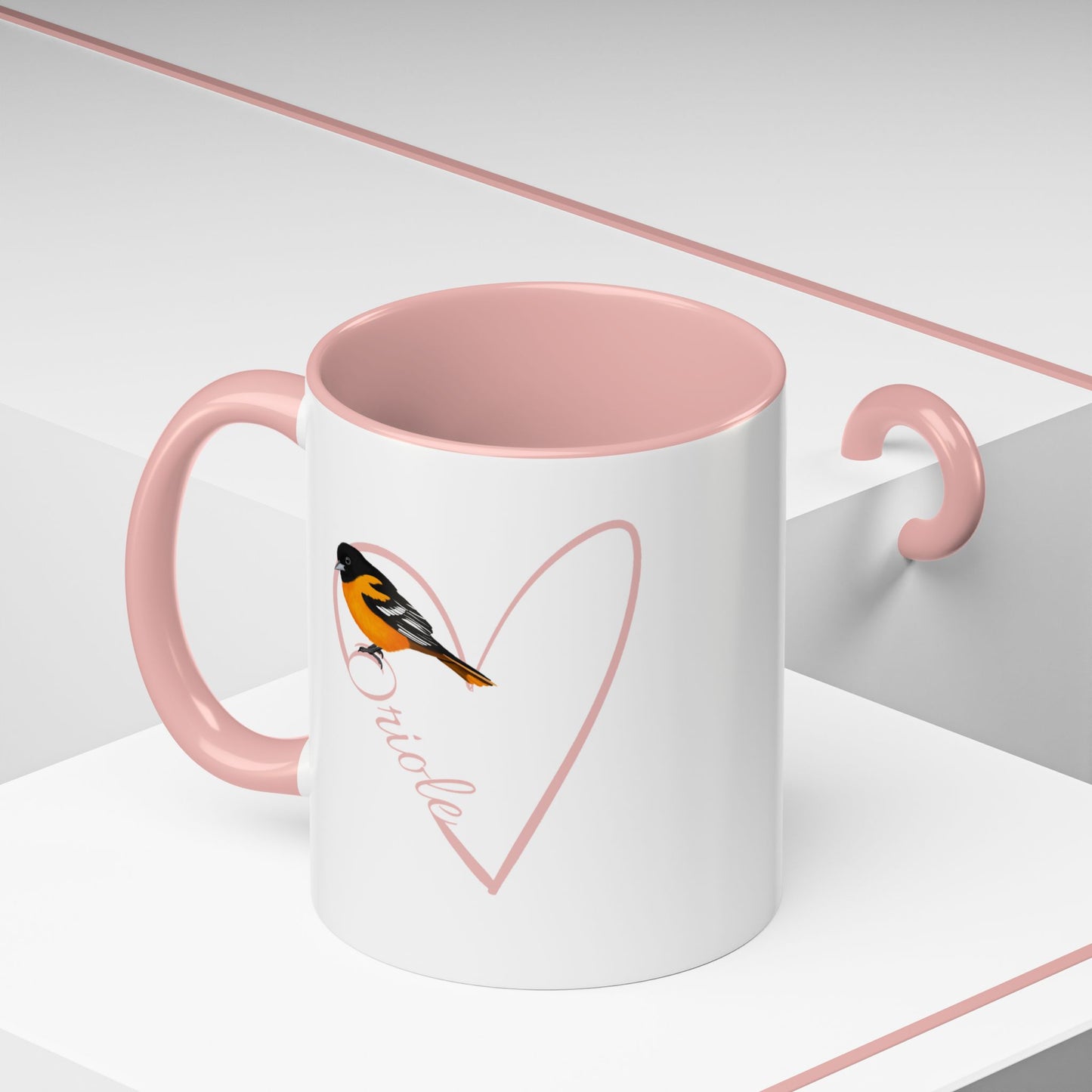 Oriole Mug Bird with Heart for Bird Lovers