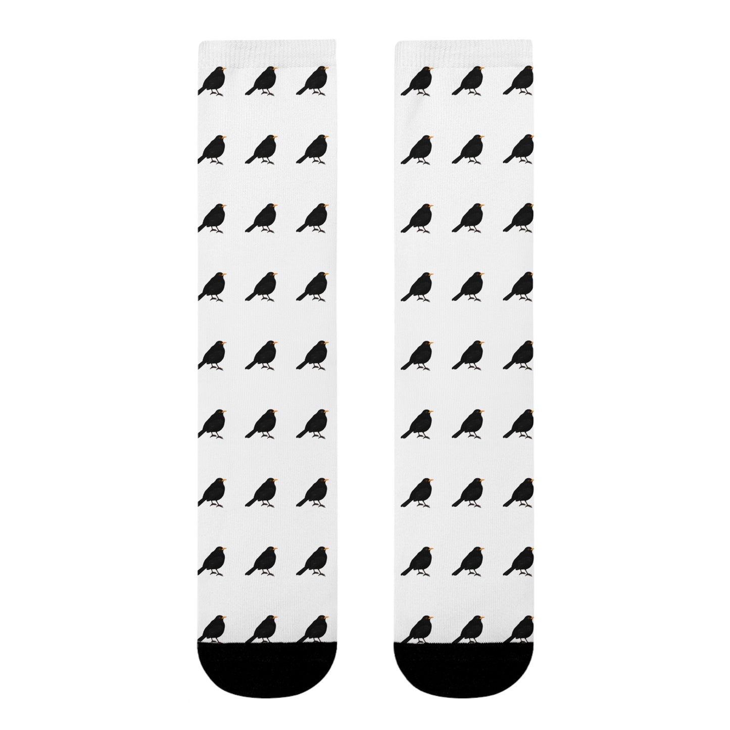 Amsel Vogel Socken für Vogelfreunde & Vogelbeobachter Weiß