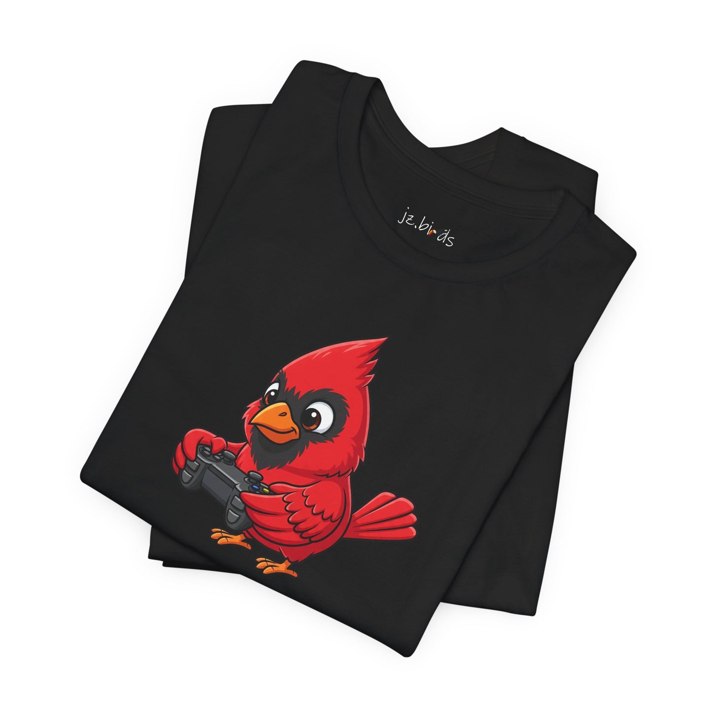 Cardinal Playing Video Games Funny Gamer and Bird Lover T-Shirt