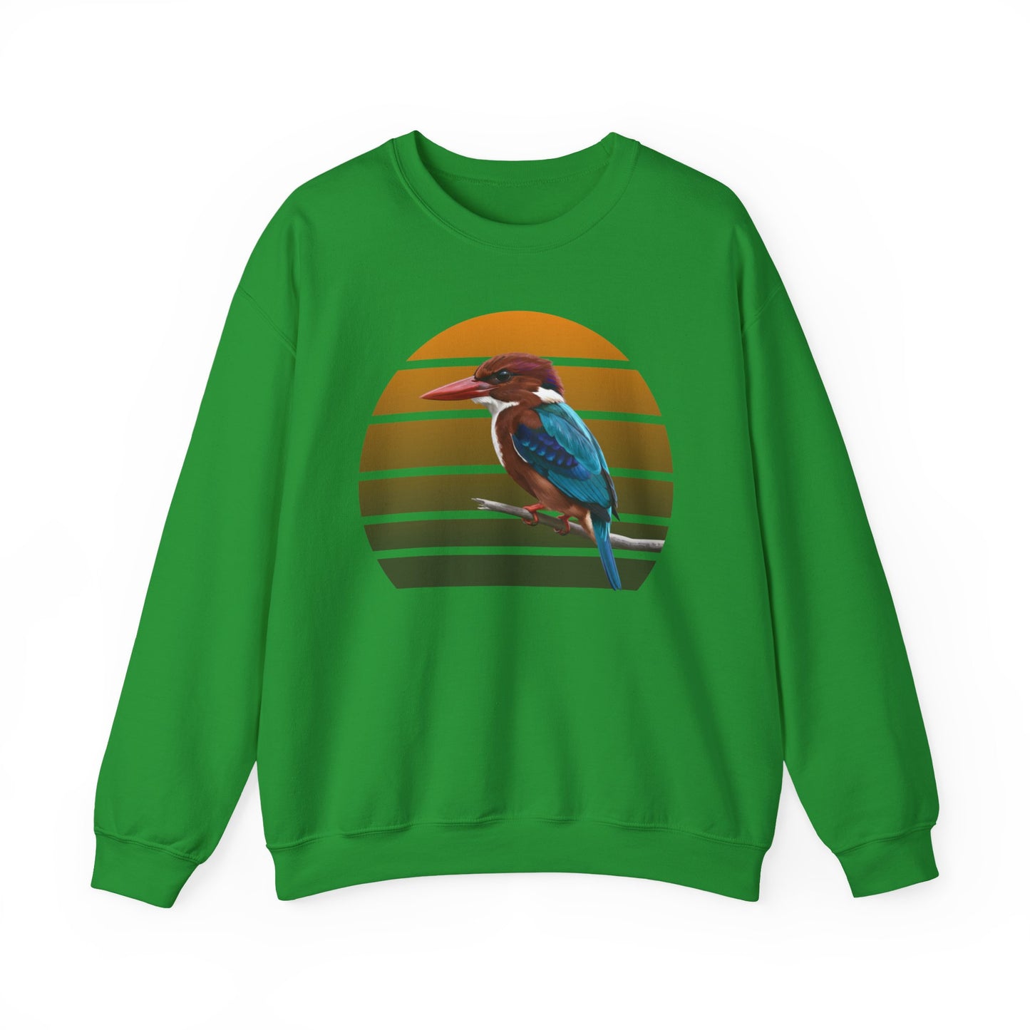 White-Throated Kingfisher Sweatshirt | Bird Watcher Crewneck | Unisex Songbird Gift for Bird Lovers