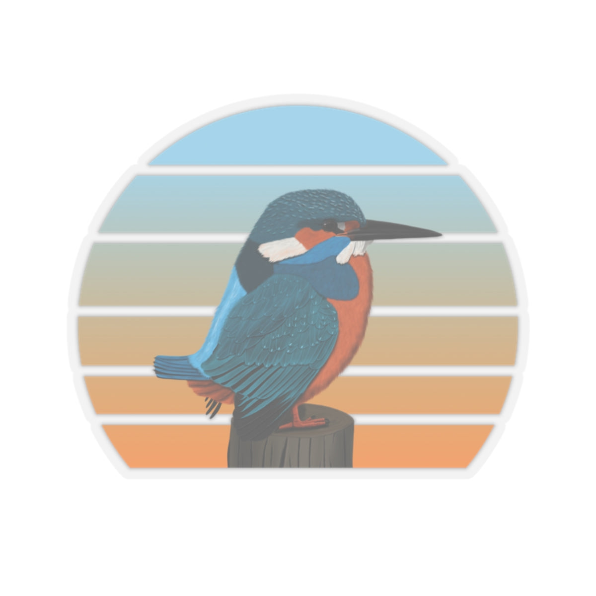 Kingfisher Paper products – Bird Sticker