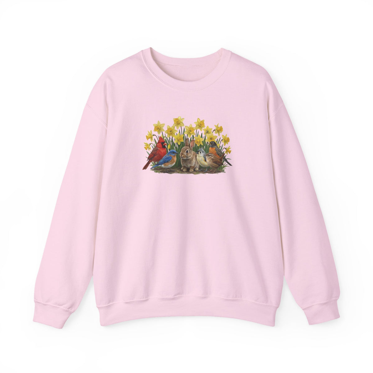 Bluebird and Cardinal Sweatshirt – Animal Lover Gift Avian Enthusiast style