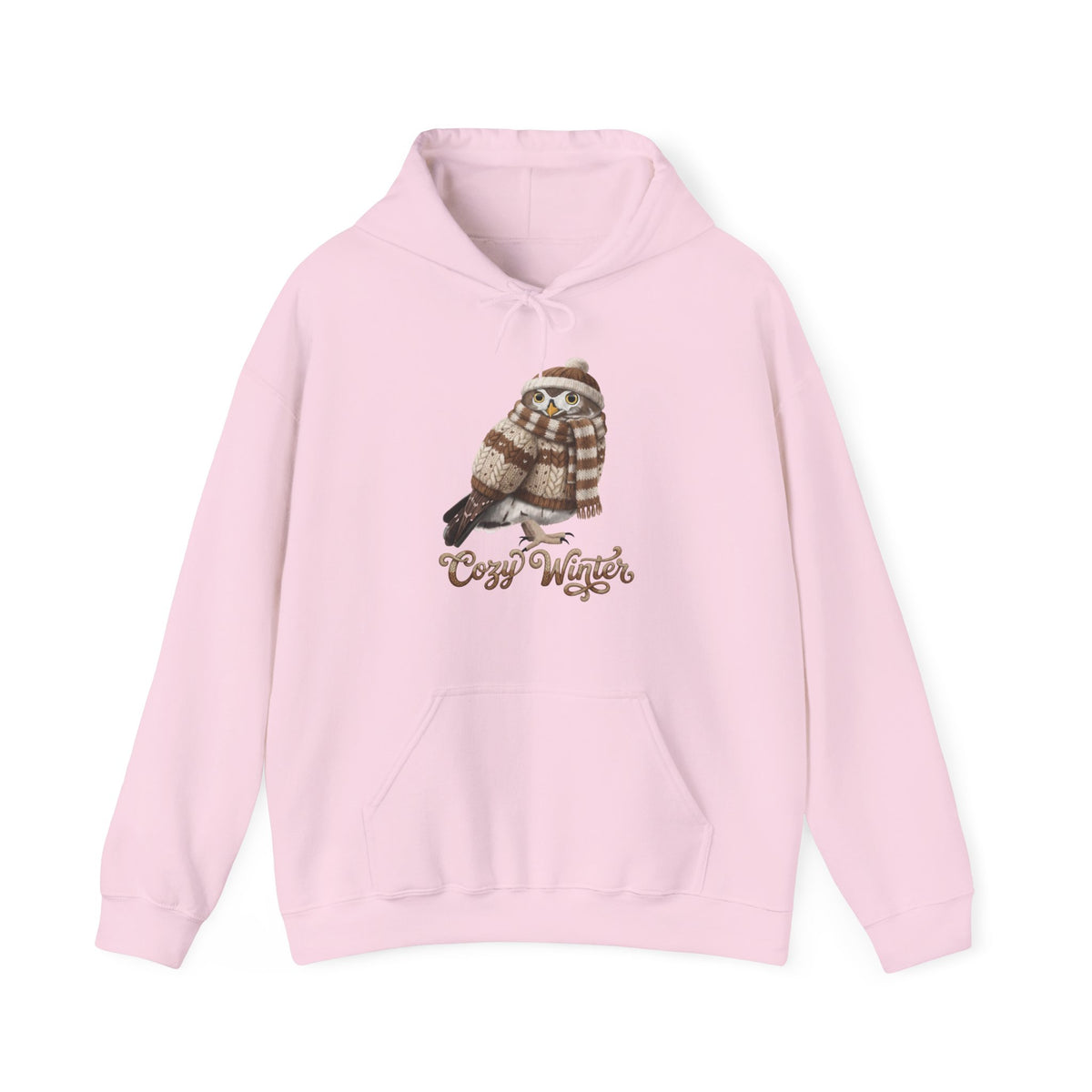 Eule mit Strickmütze Kapuzenpullover – artistic apparel und casual outerwear Stil