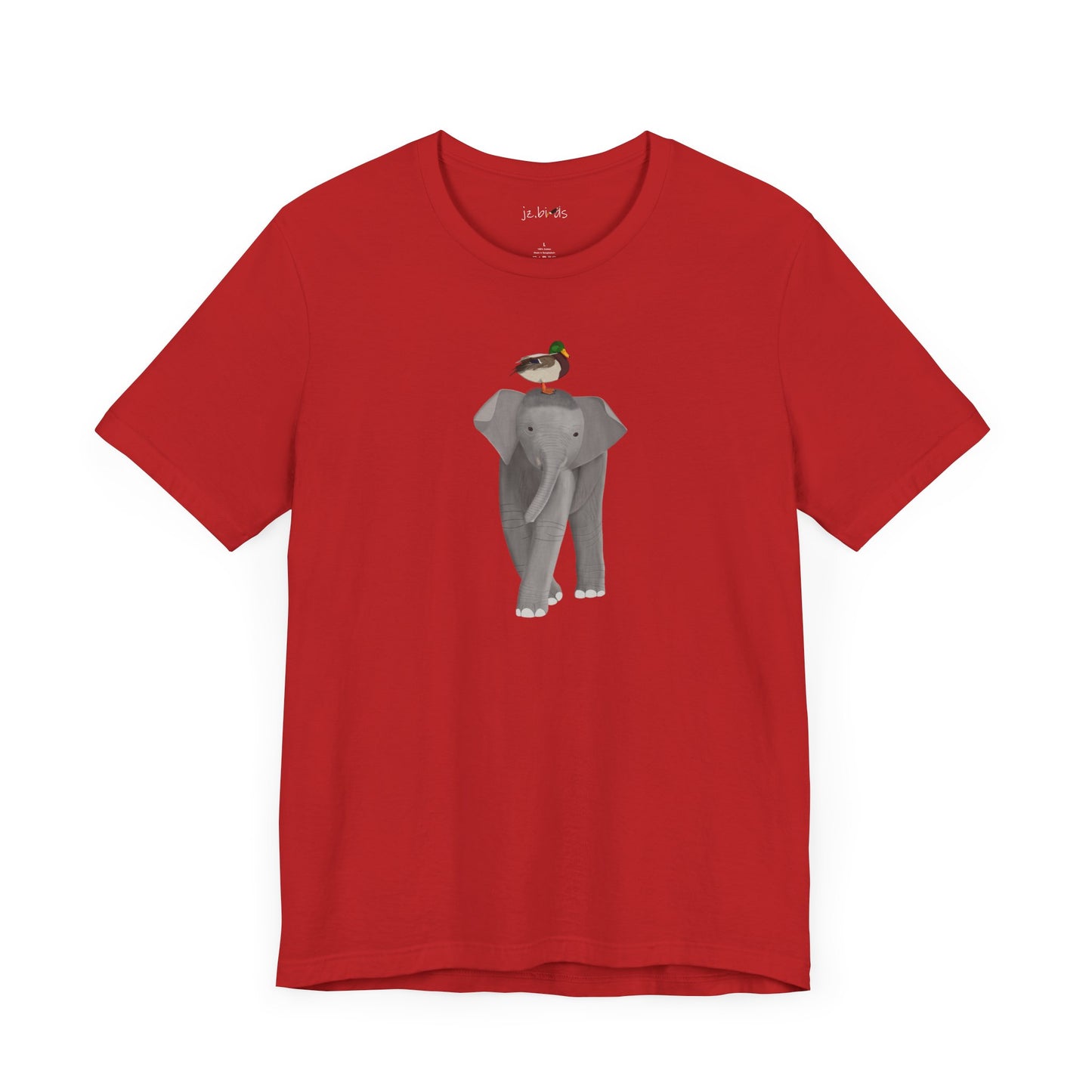 Elephant with Mallard Duck Birds Birding & Birdwatching T-Shirt