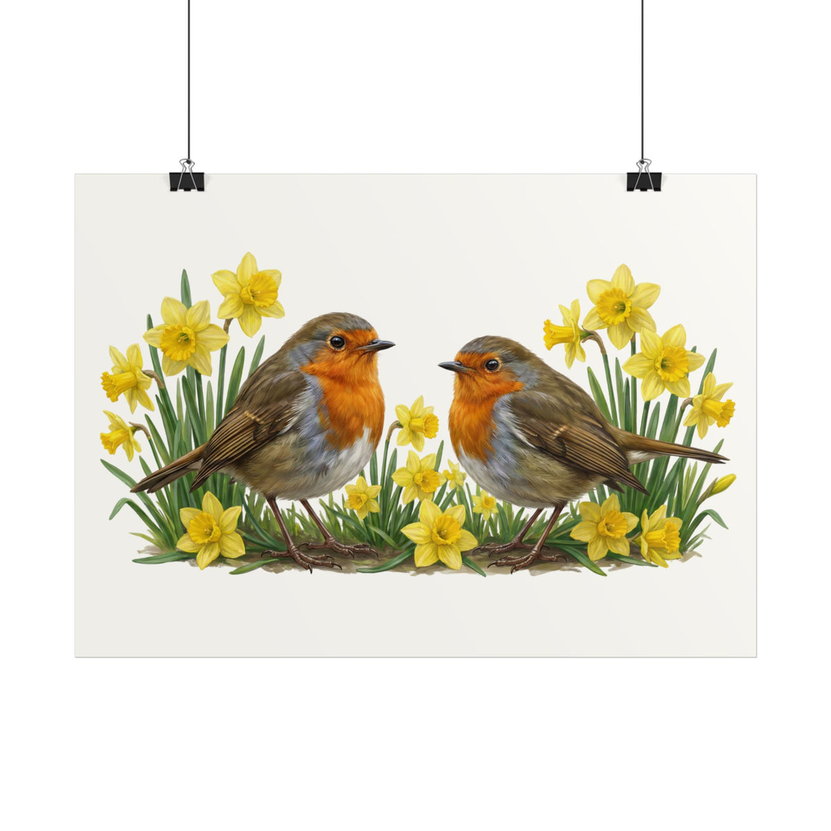 Rotkehlchen Poster – Glossy, Home & Living