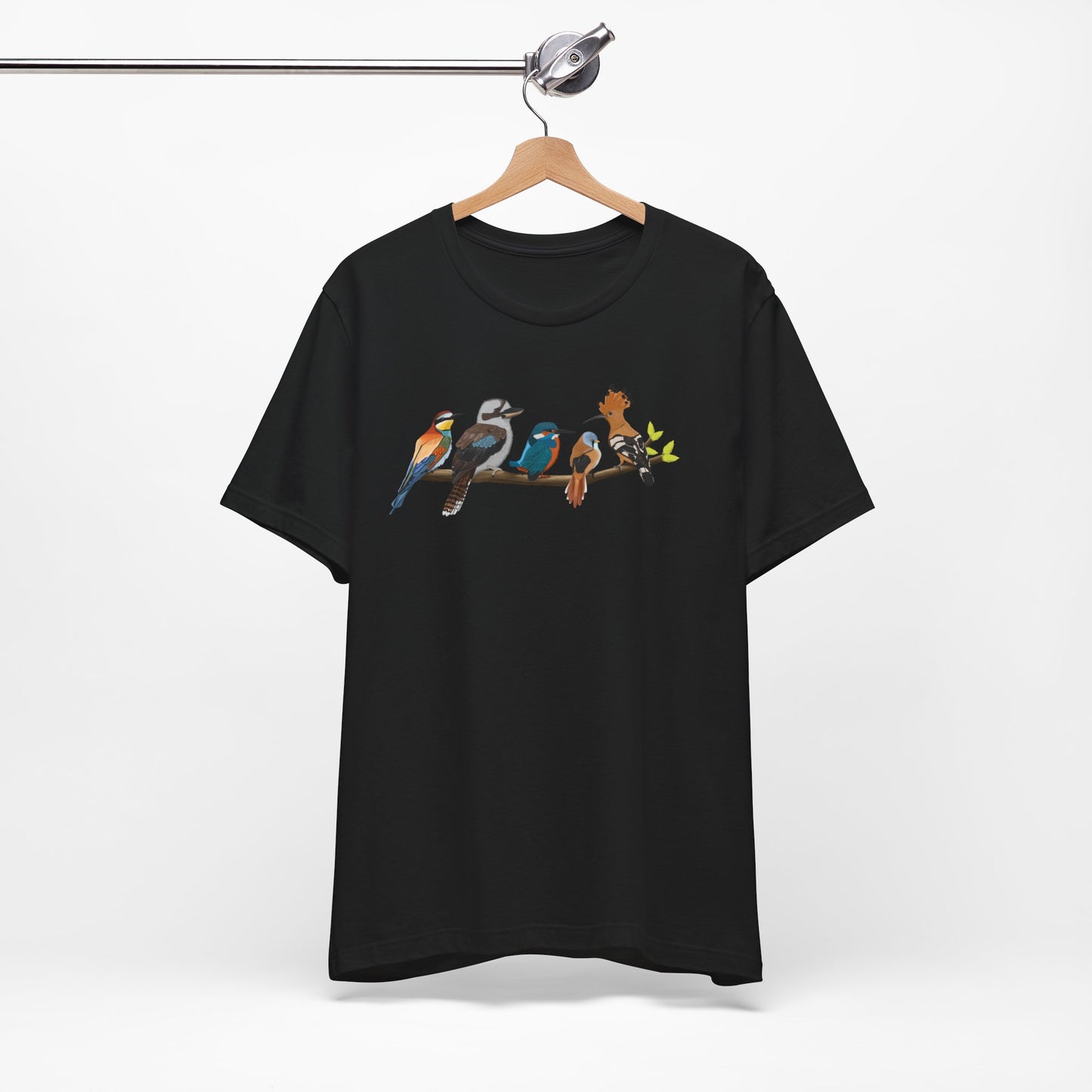 Vögel auf einem Ast T-Shirt Wiedehopf Kookaburra Eisvogel Vogel Singvogel