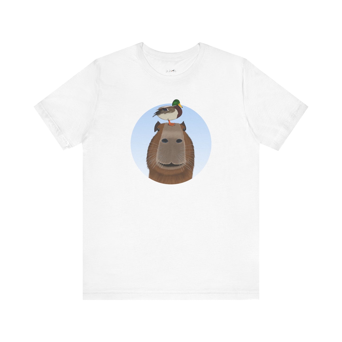 Mallard and Duck Capybara T-Shirt on bird background