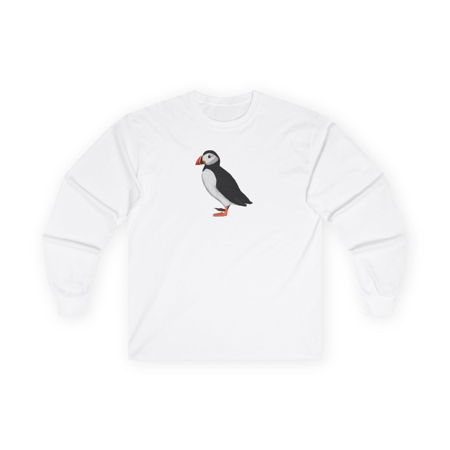 Puffin Birding & Birdwatching Bird Cotton Long Sleeve T-Shirt