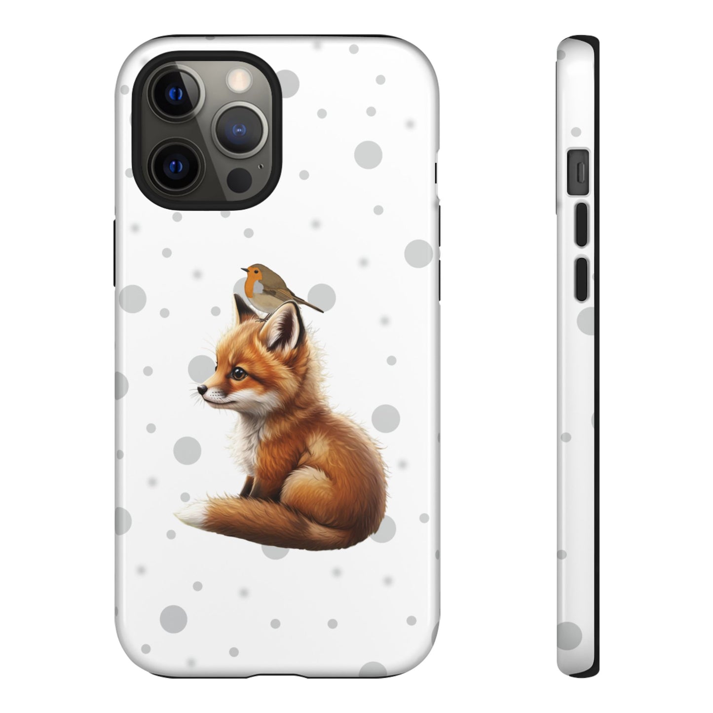 Rotkehlchen mit Fuchs iPhone & Google Pixel Tiermotiv Handyhülle - Tierisch guter Schutz