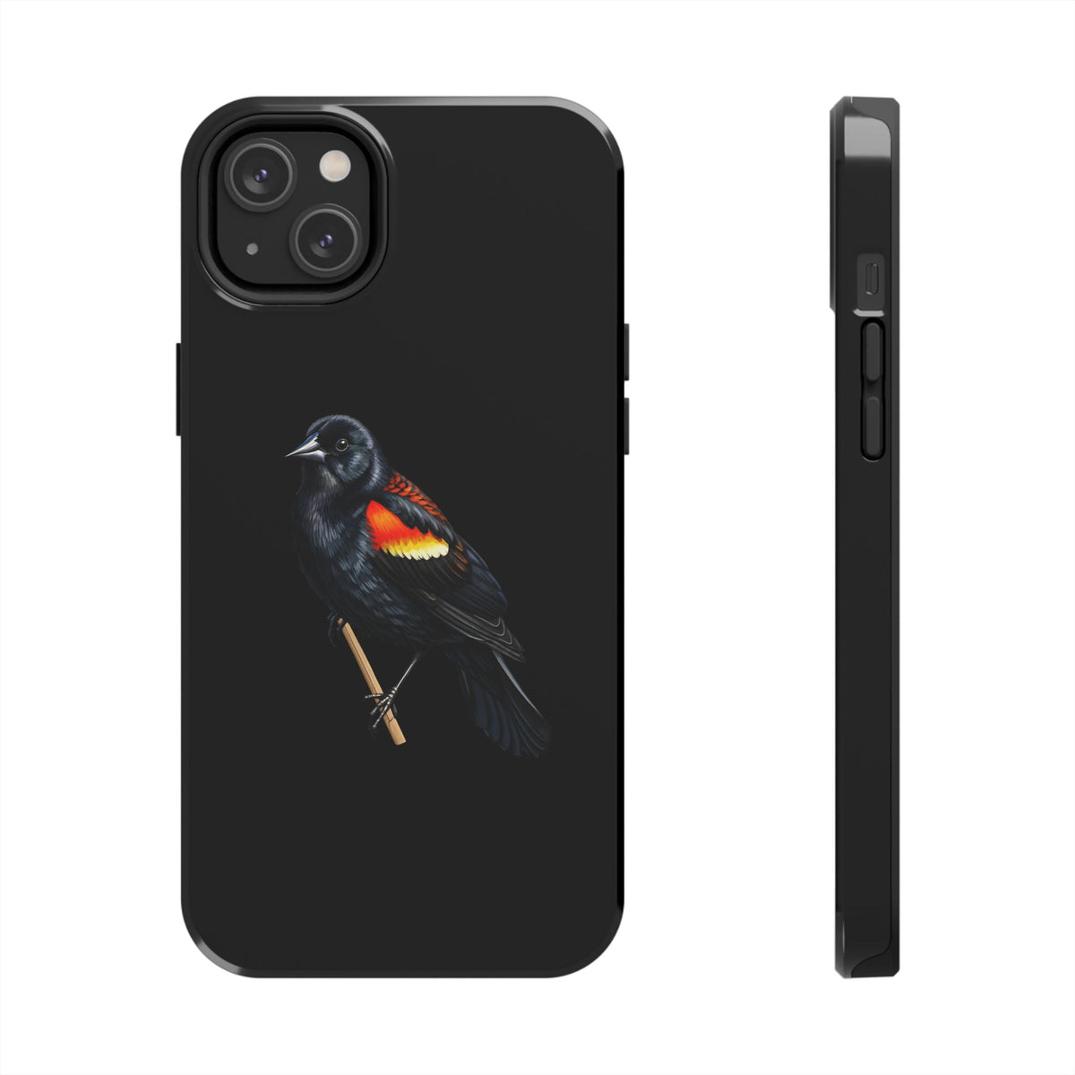 Red Winged Blackbird Dual-Layer iPhone Case with Bird Art – The Perfect Gift for Ornithologists & Bird Lovers