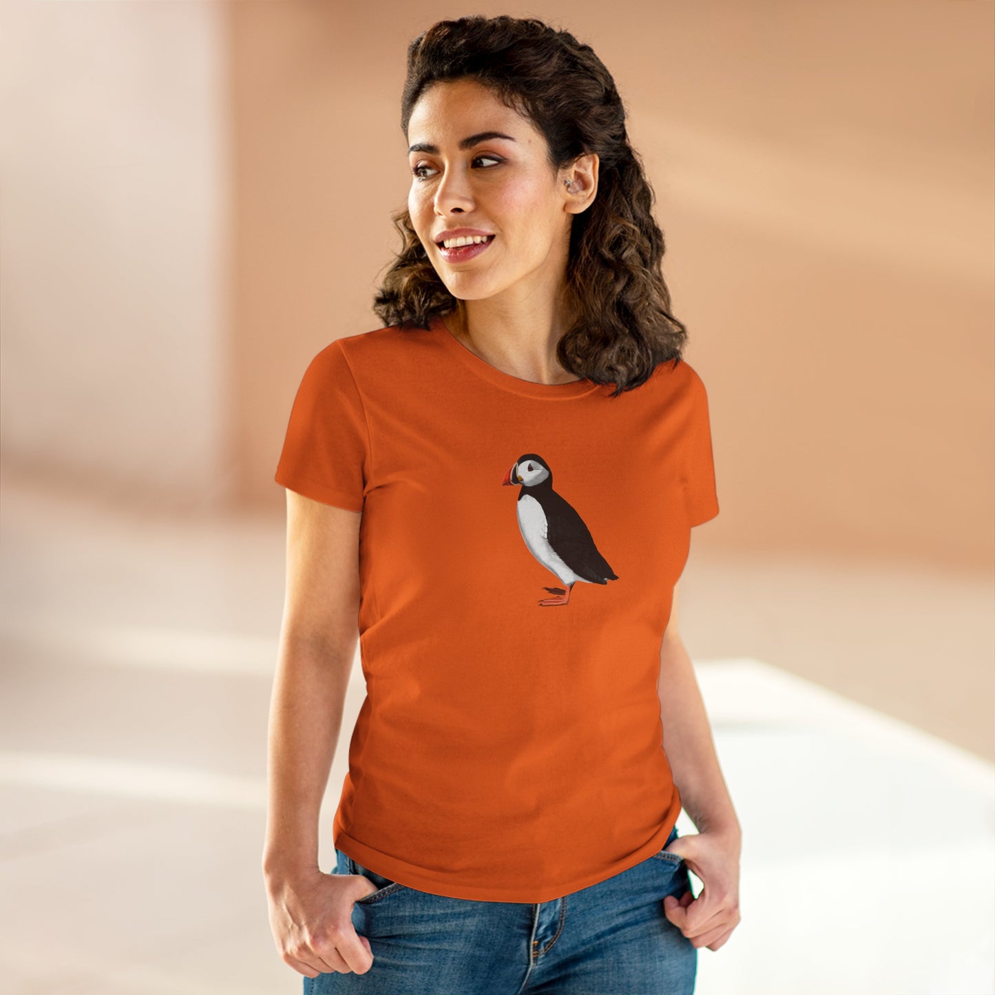 Puffin Bird Design for Birdwatchers and Bird Lovers Women's T-Shirt