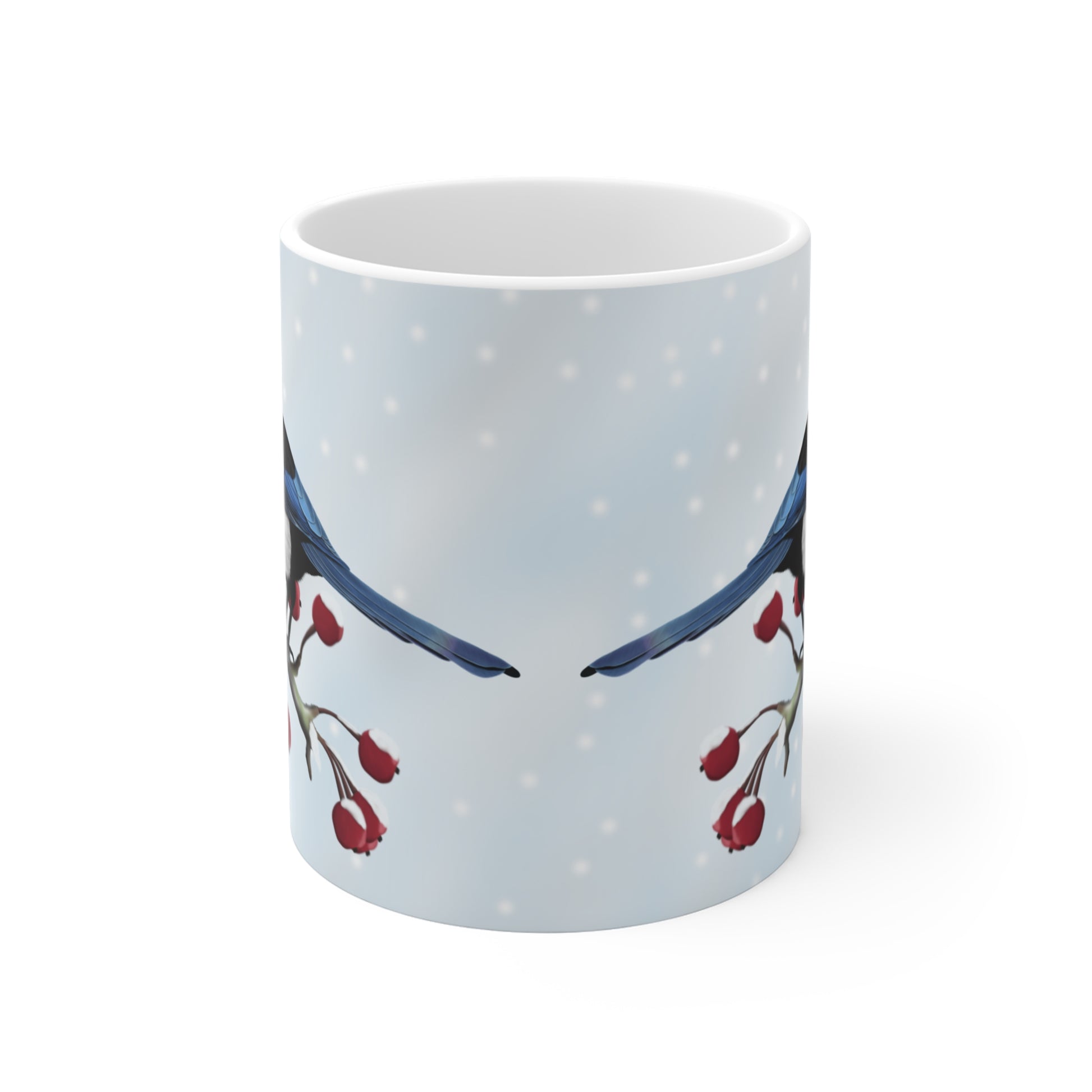 Magpie Winter Winter Bird Ceramic Mug 11oz - jz.birds