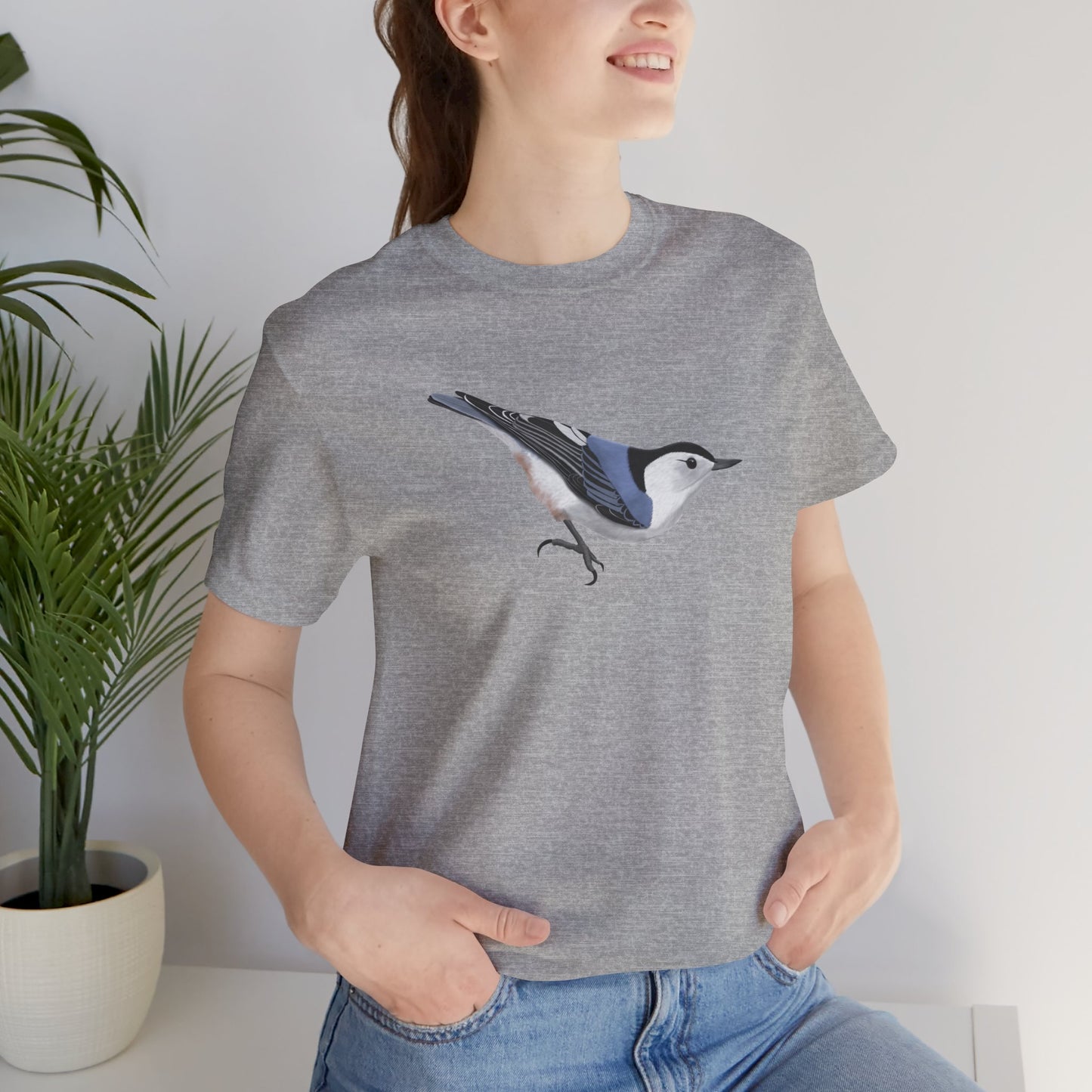 White Breasted Nuthatch Birding & Birdwatching Bird T-Shirt
