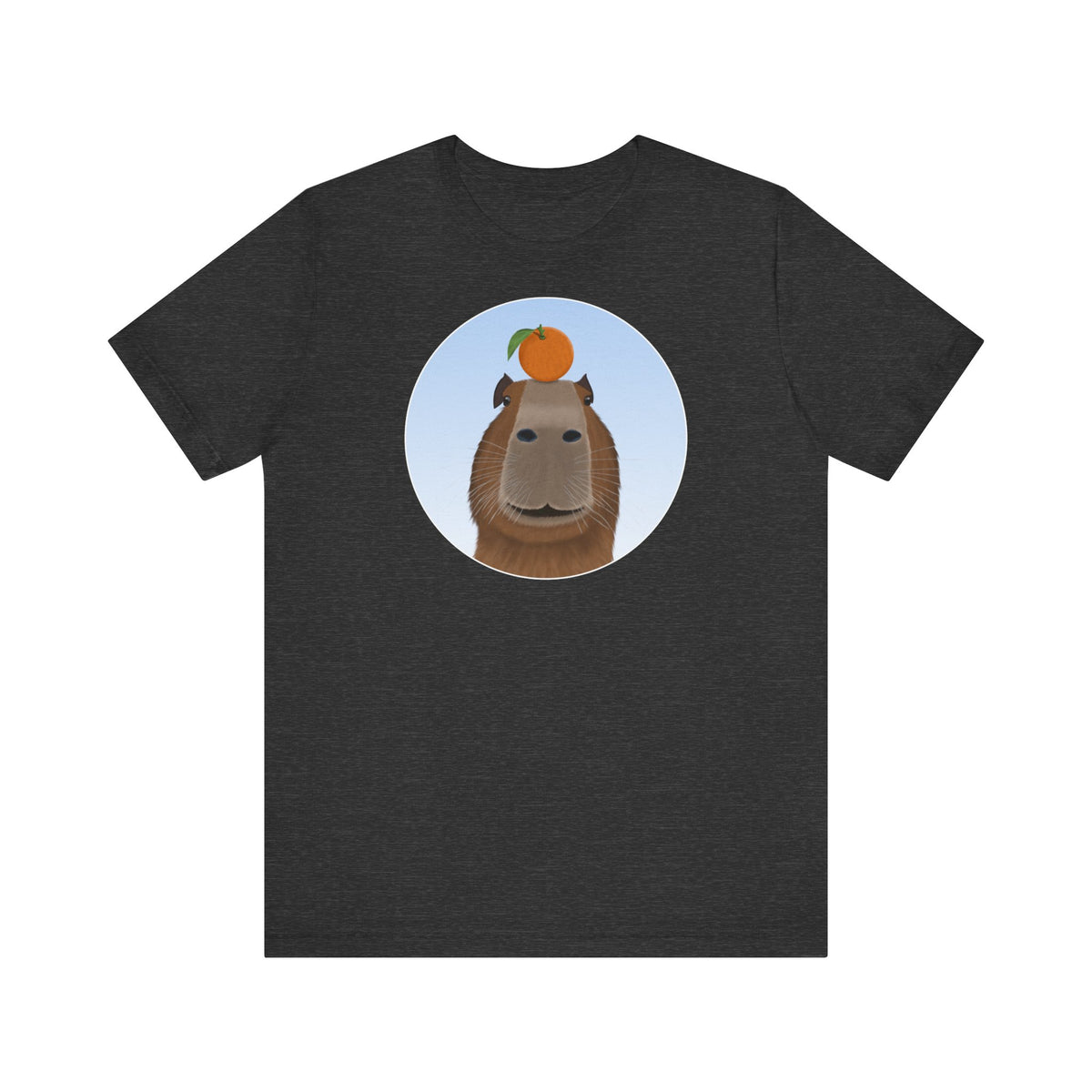 Capybara mit Orange Lustiges T-Shirt für Capybara-Freunde