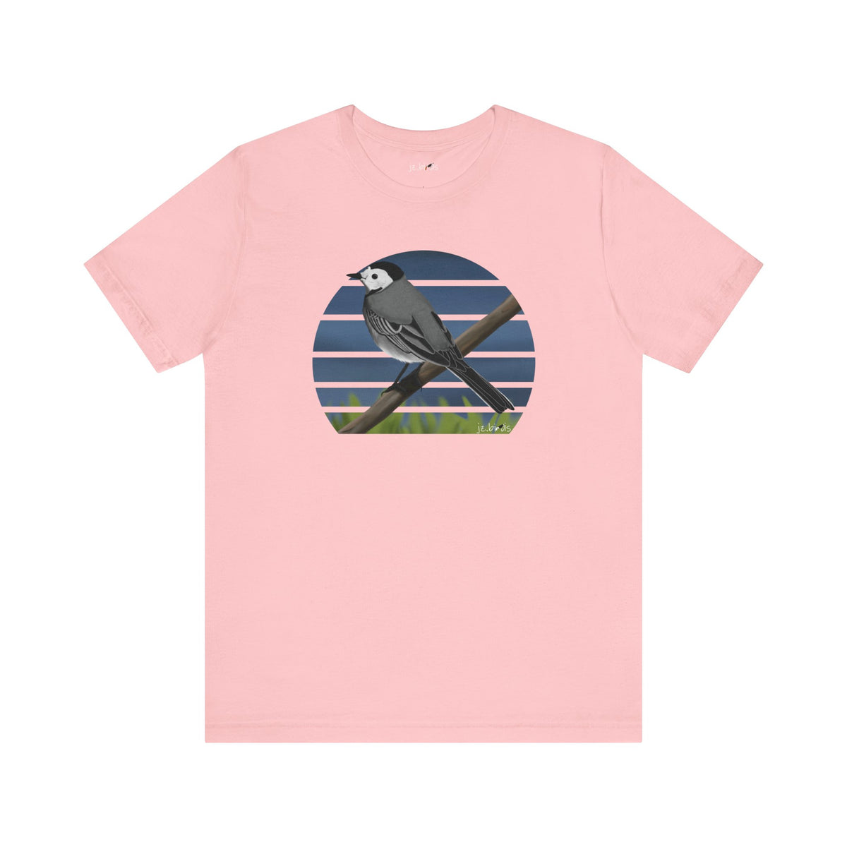 White Wagtail Birdwatcher Bird T-Shirt – Cotton, Crew neck