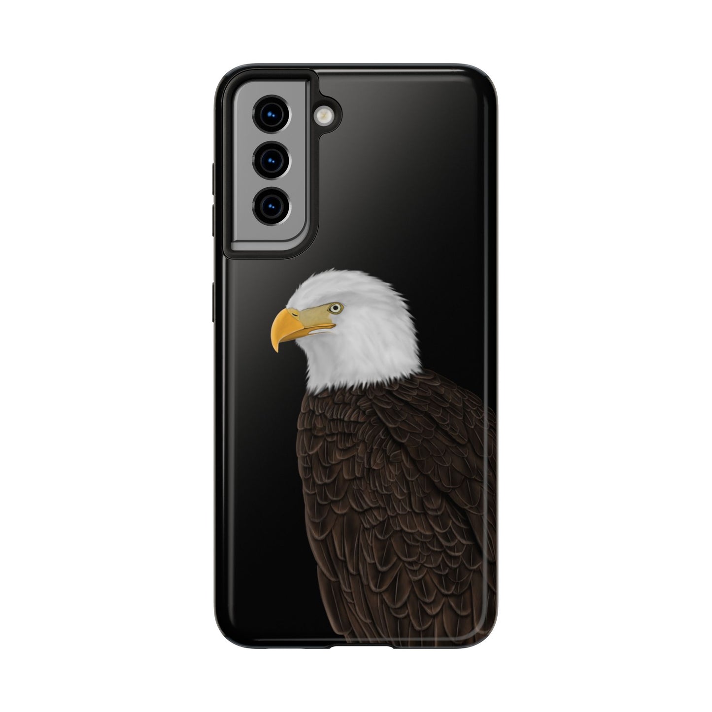 Bald Eagle Bird Art Tough Phone Case Black