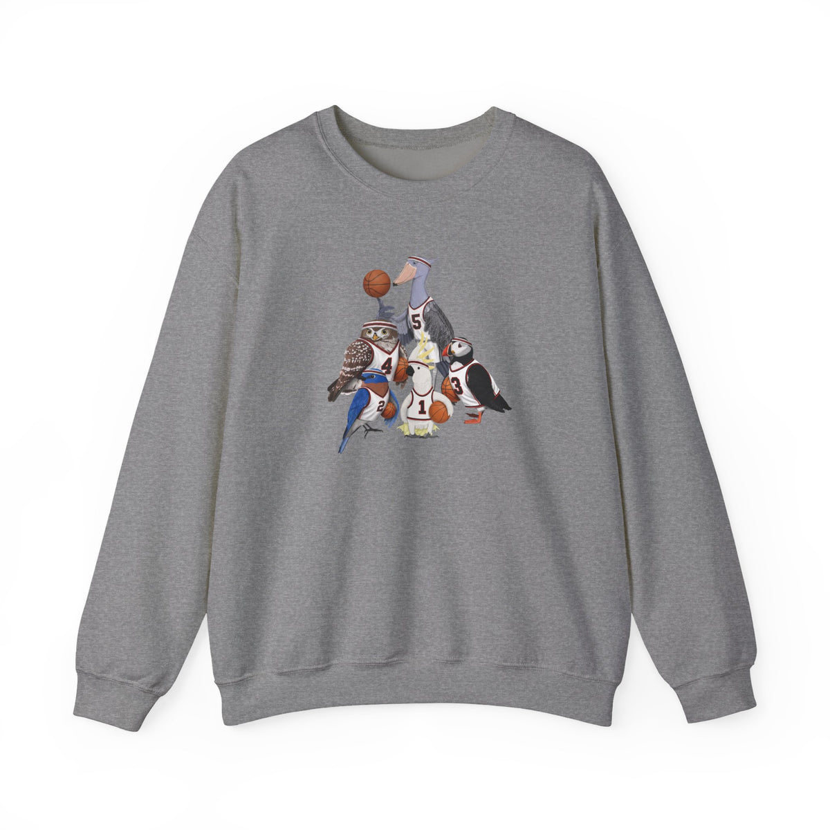 Funny Basketball Bird Sweatshirt | Watcher Crewneck Unisex Unique Hoops Fan Gift – Animal Lover