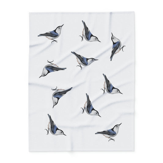 nuthatch bird blanket