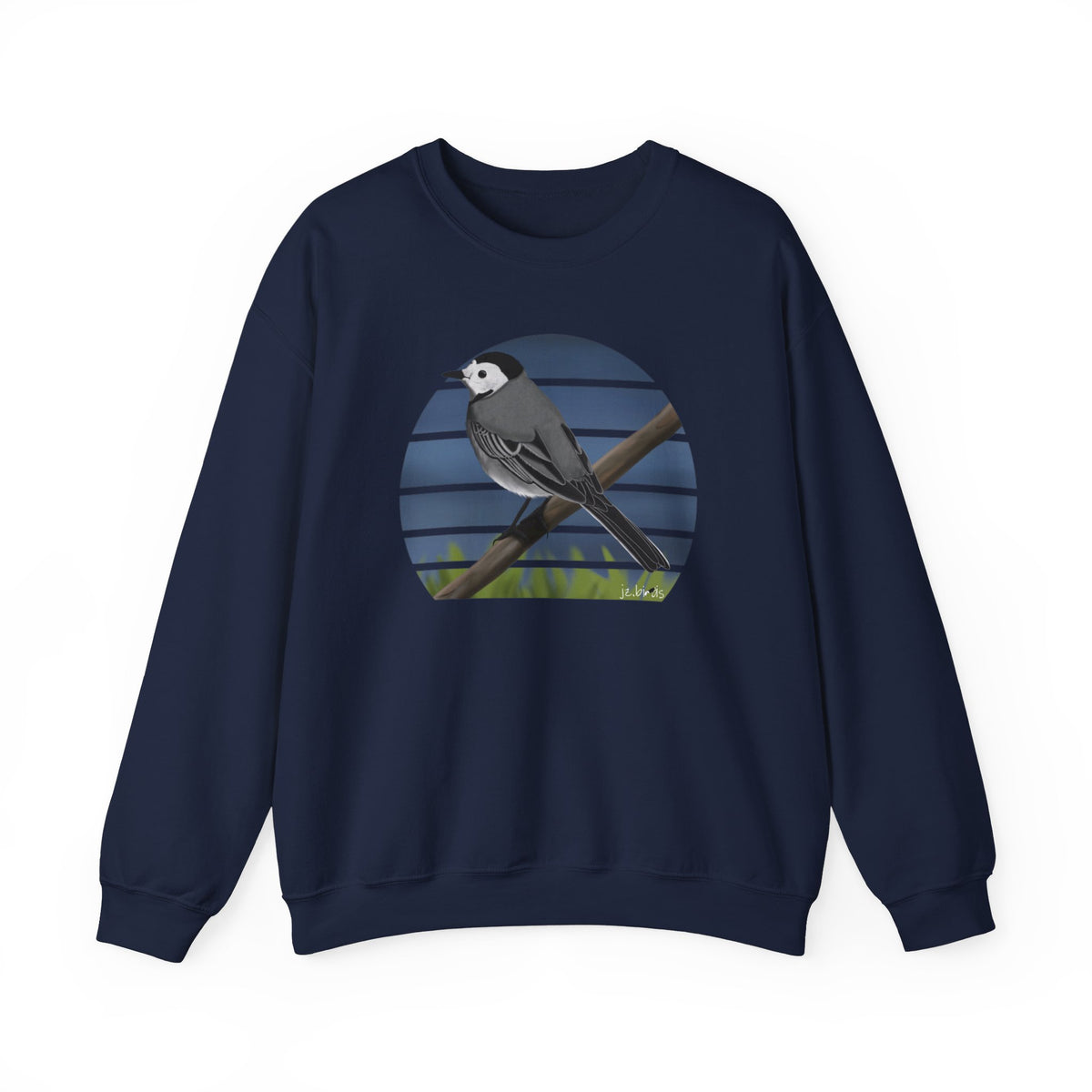 White Wagtail Birdlover Ornithologist Bird Sweatshirt – Crew neck and DTG style