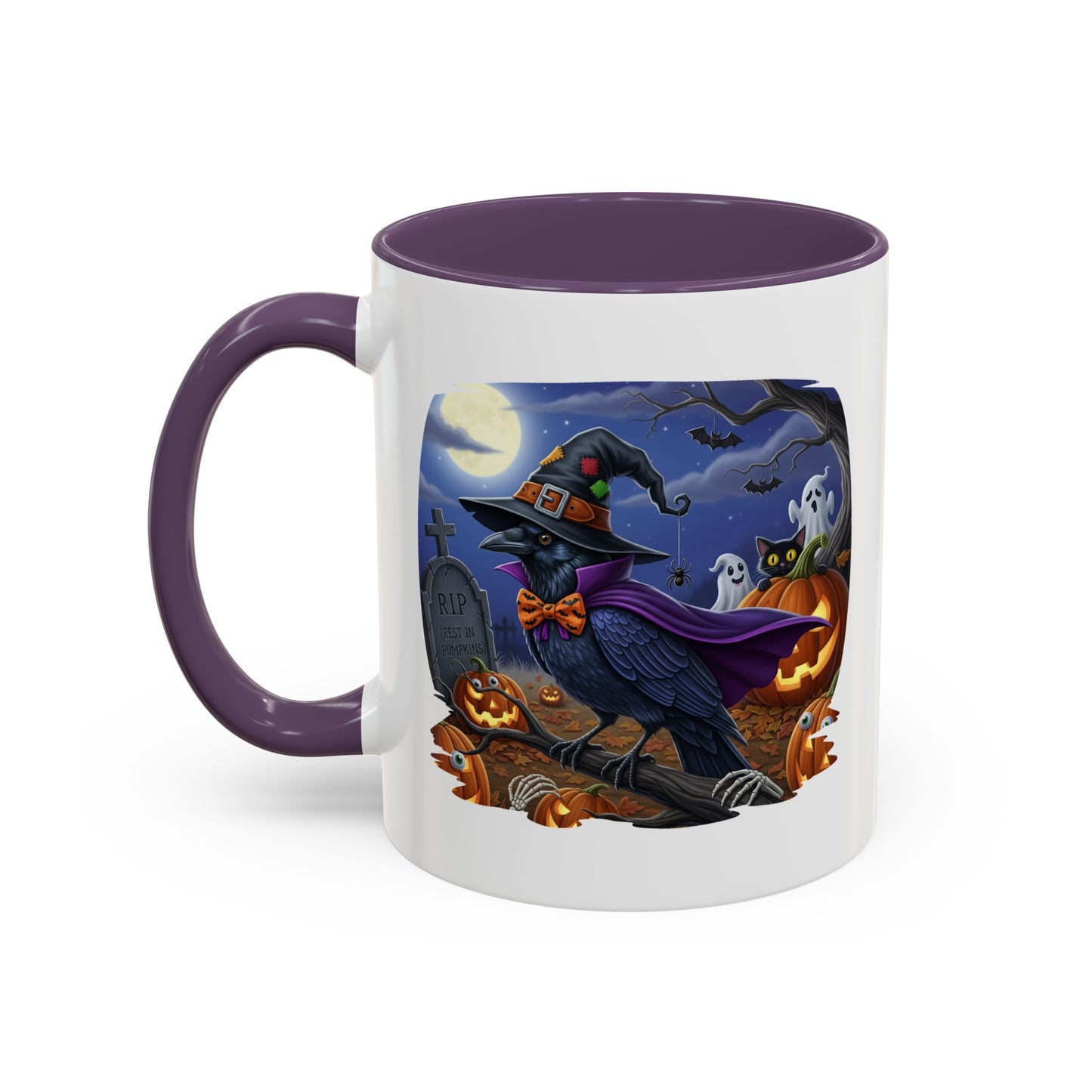 Raven Crow Halloween Bird Mug - Perfect Bird Lover Gift for Spooky Season