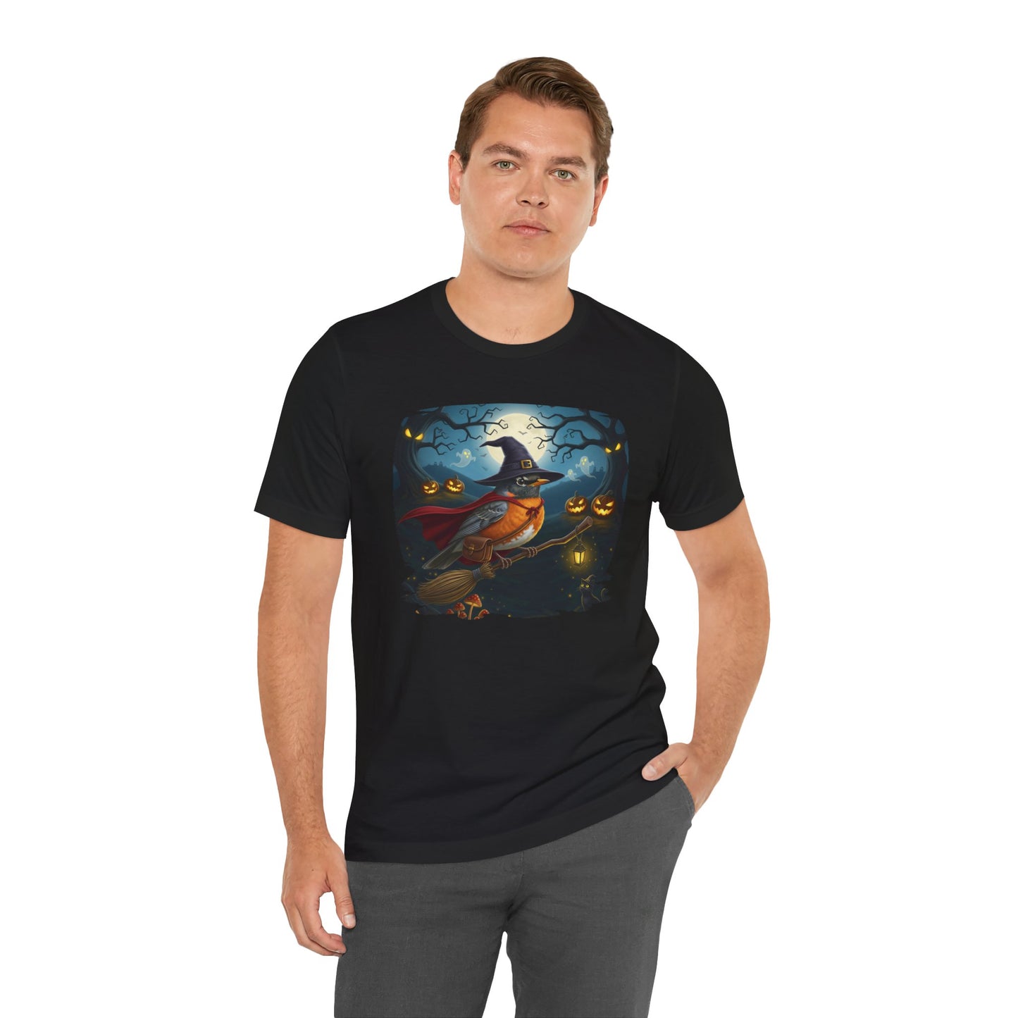 American Robin Halloween Bird T-Shirt - Spooky Halloween Costume for Bird Lovers