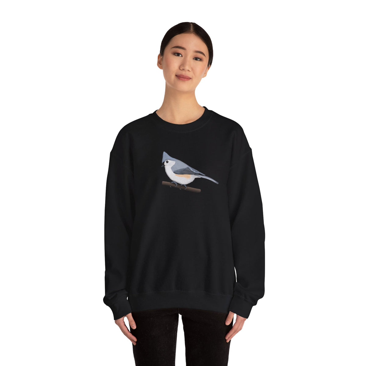 Tufted Titmouse Bird Watcher Biologist Crewneck Sweatshirt