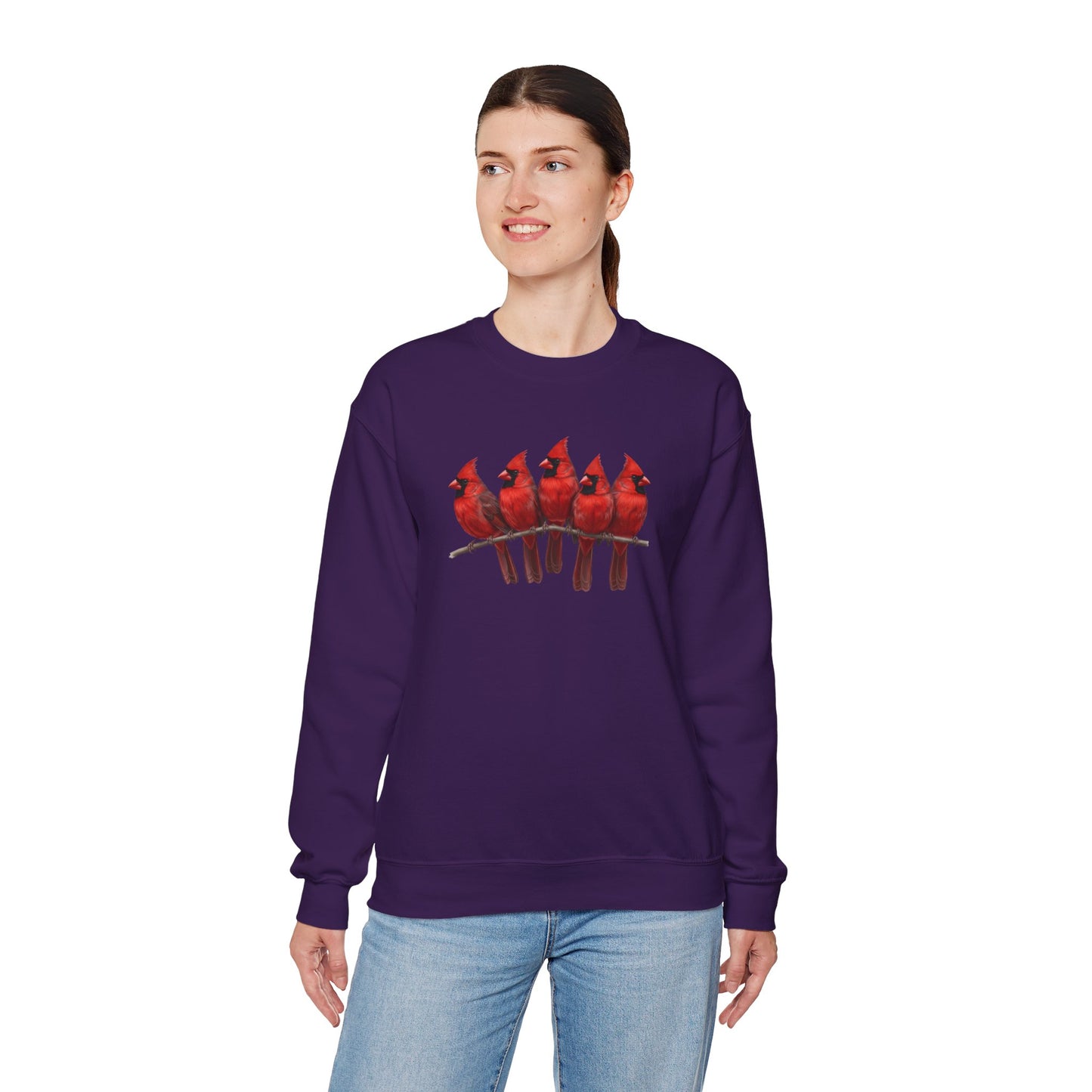 Cardinals Sweatshirt | Bird Watcher Crewneck | Unisex Songbird Gift for Bird Lovers