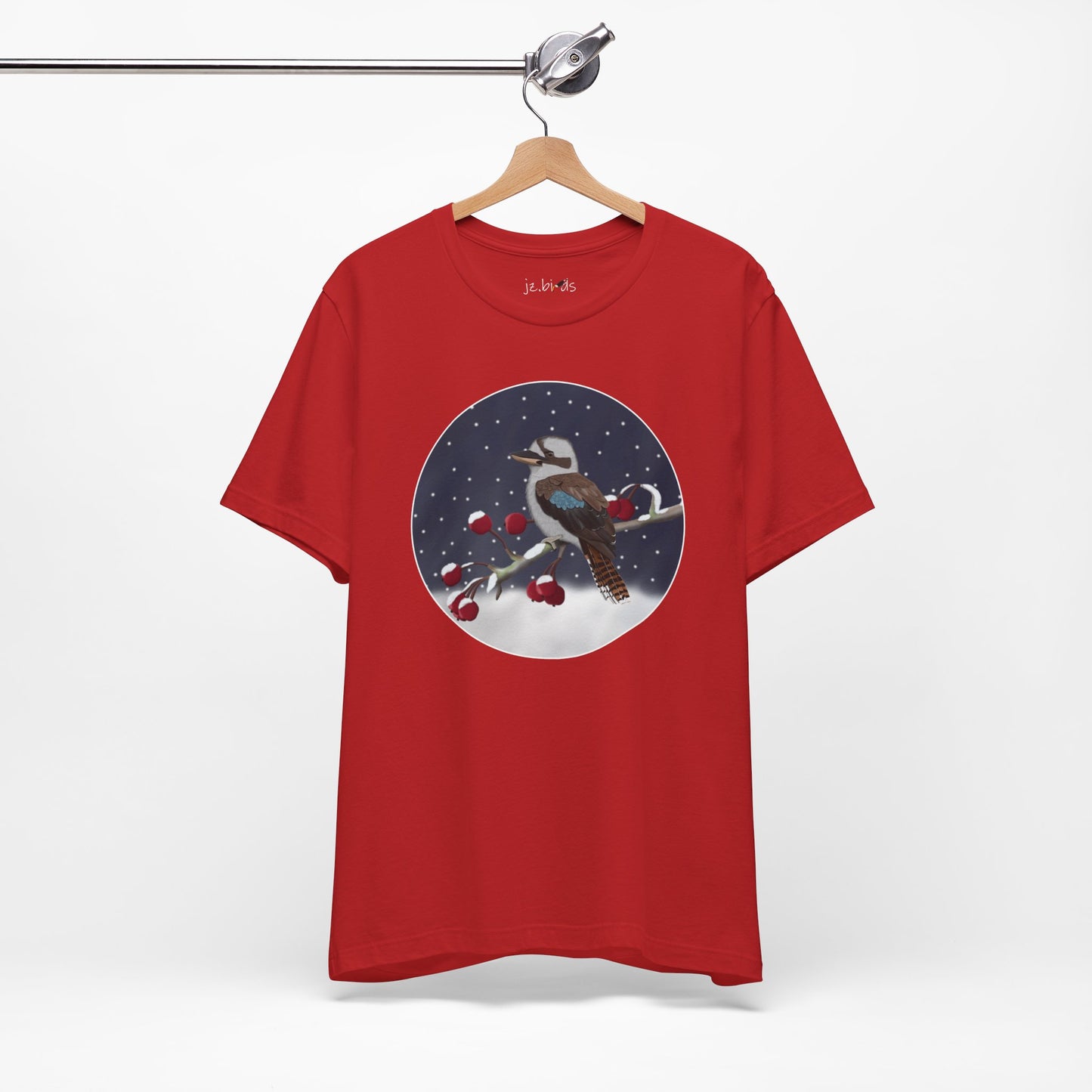 Kookaburra on a Winter Branch Birdwatcher Christmas Bird T-Shirt