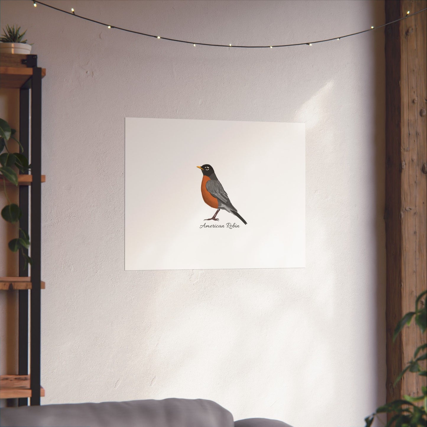 American Robin Bird Birding Matte Poster