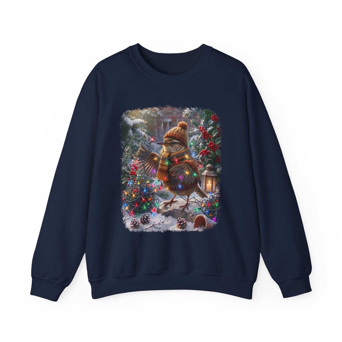 Wren Christmas Sweatshirt – Tangled Lights Winter Crewneck