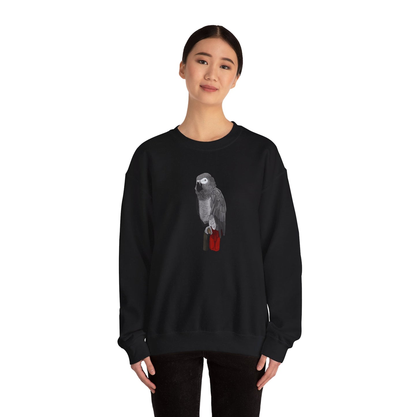 Grey Parrot Bird Watcher Biologist Crewneck Sweatshirt