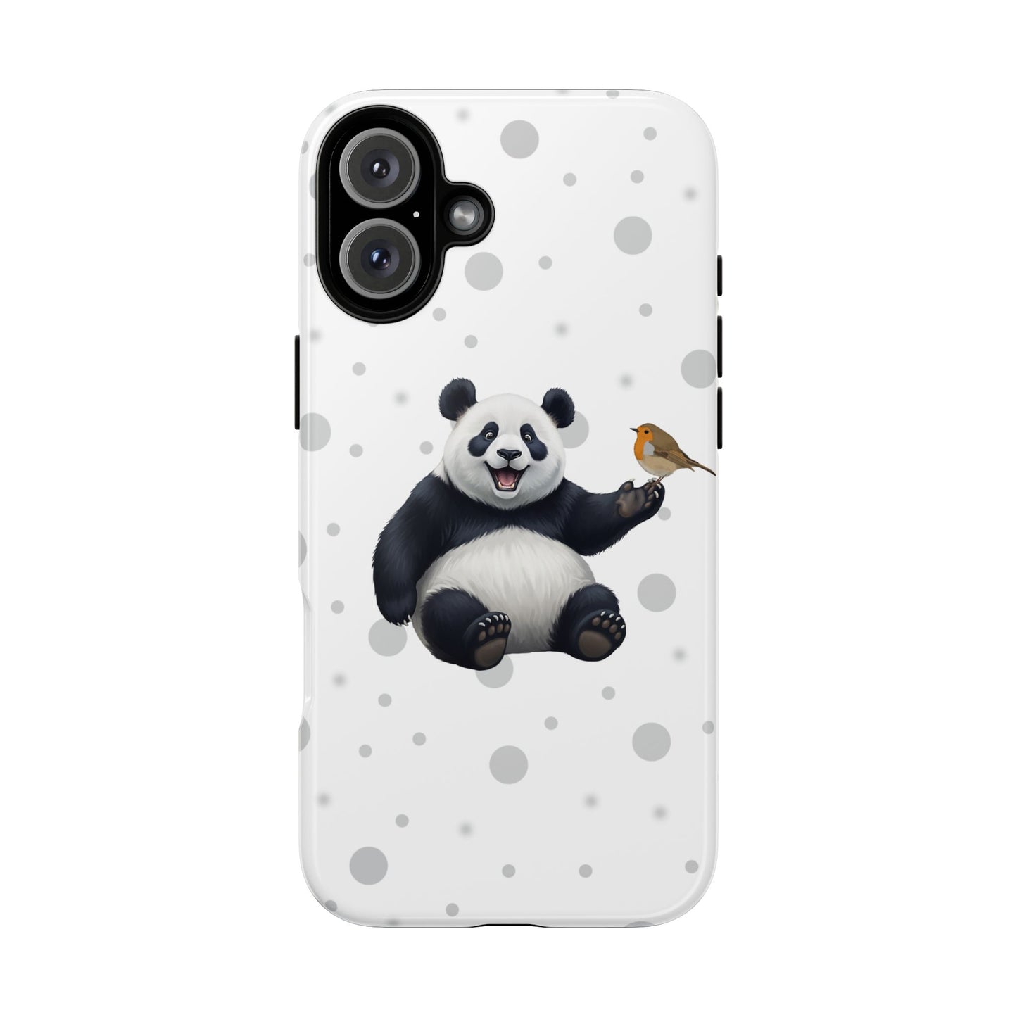 Rotkehlchen mit Panda iPhone & Google Pixel Tiermotiv Handyhülle - Tierisch guter Schutz