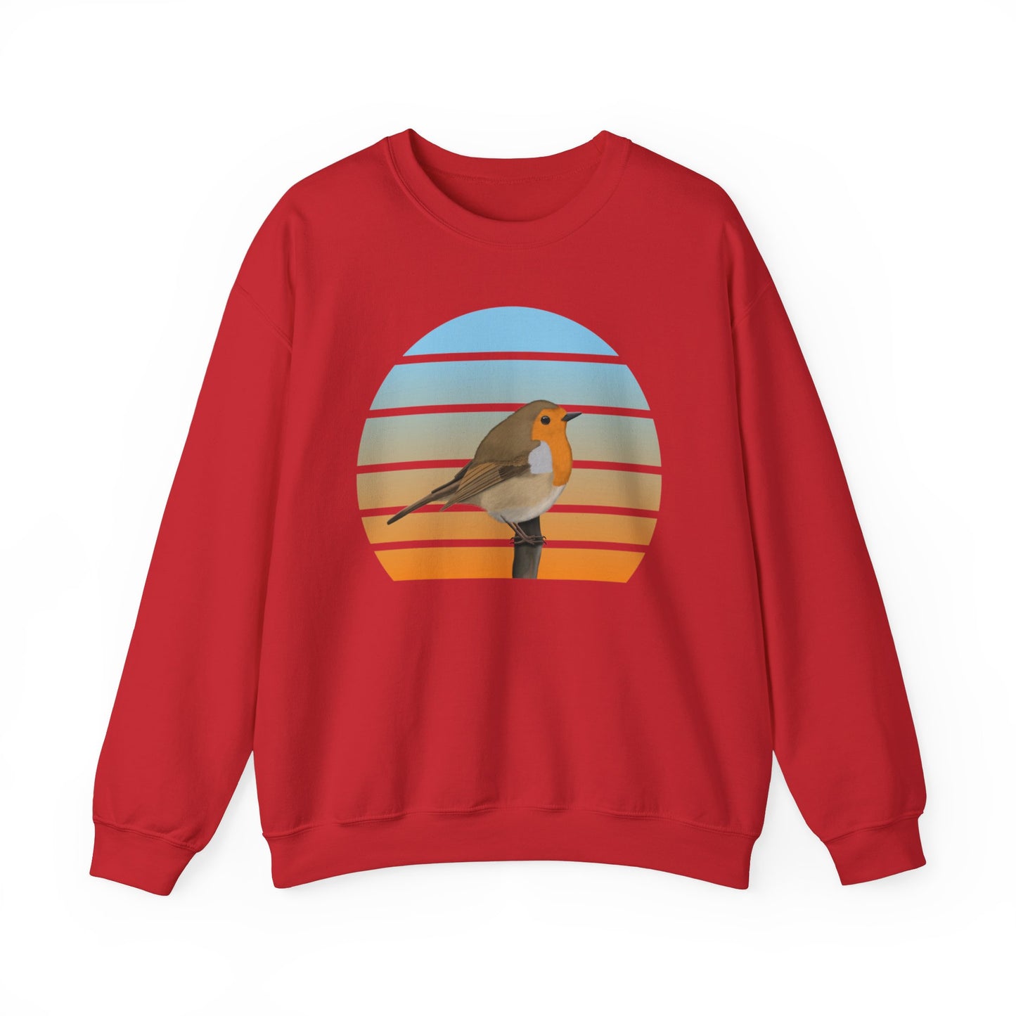 European Robin Birdlover Ornithologist Bird Sweatshirt – Crew neck,