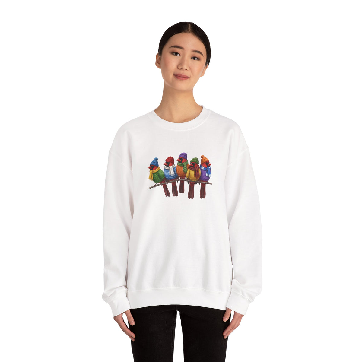 Cardinal Sweatshirt | Bird Watcher Crewneck | Unisex Songbirds Wearing Knit Gift for Bird Lovers
