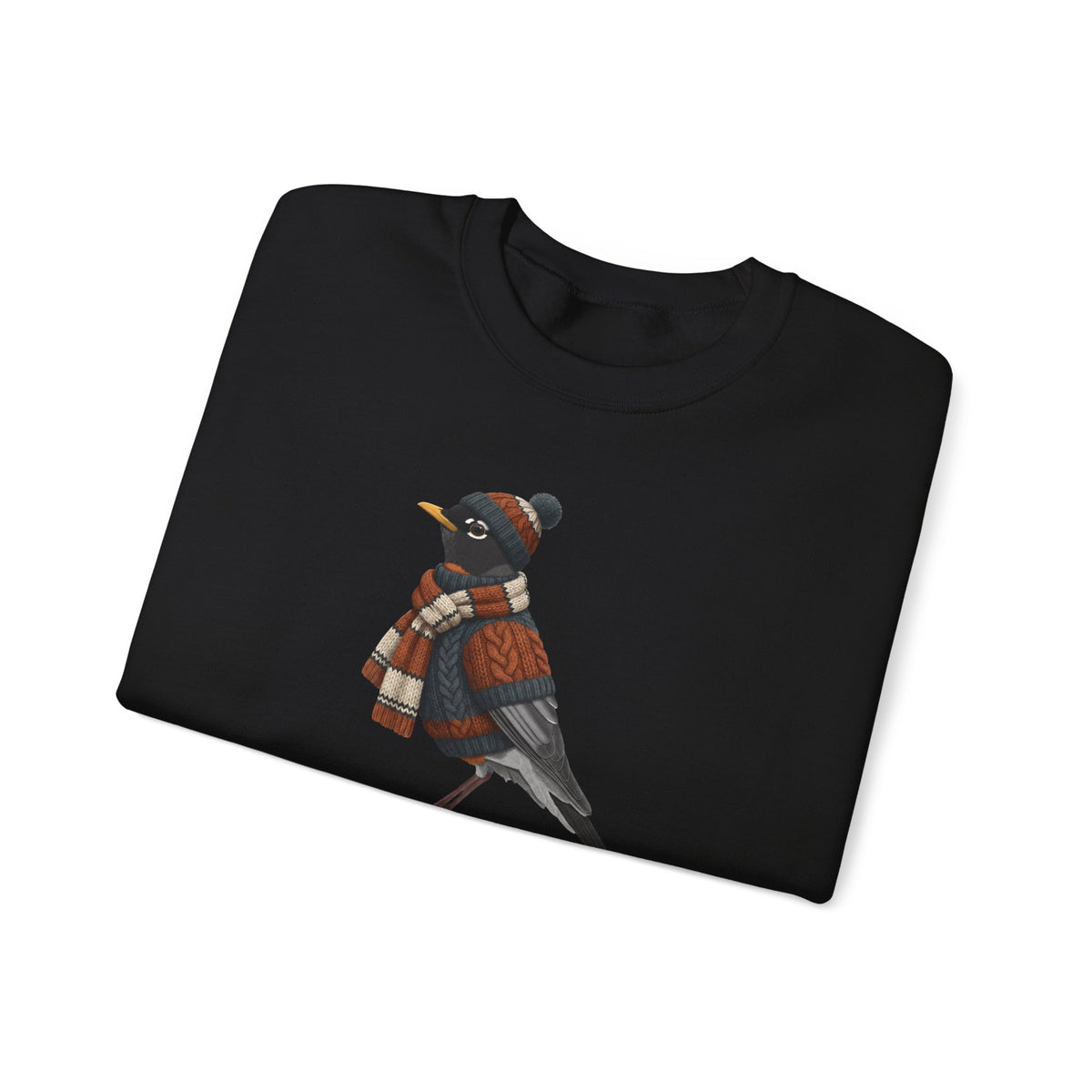 American Robin Winter Sweatshirt | Bird Watcher Crewneck | Unisex Songbirds Wearing Knit Gift for Bird Lovers