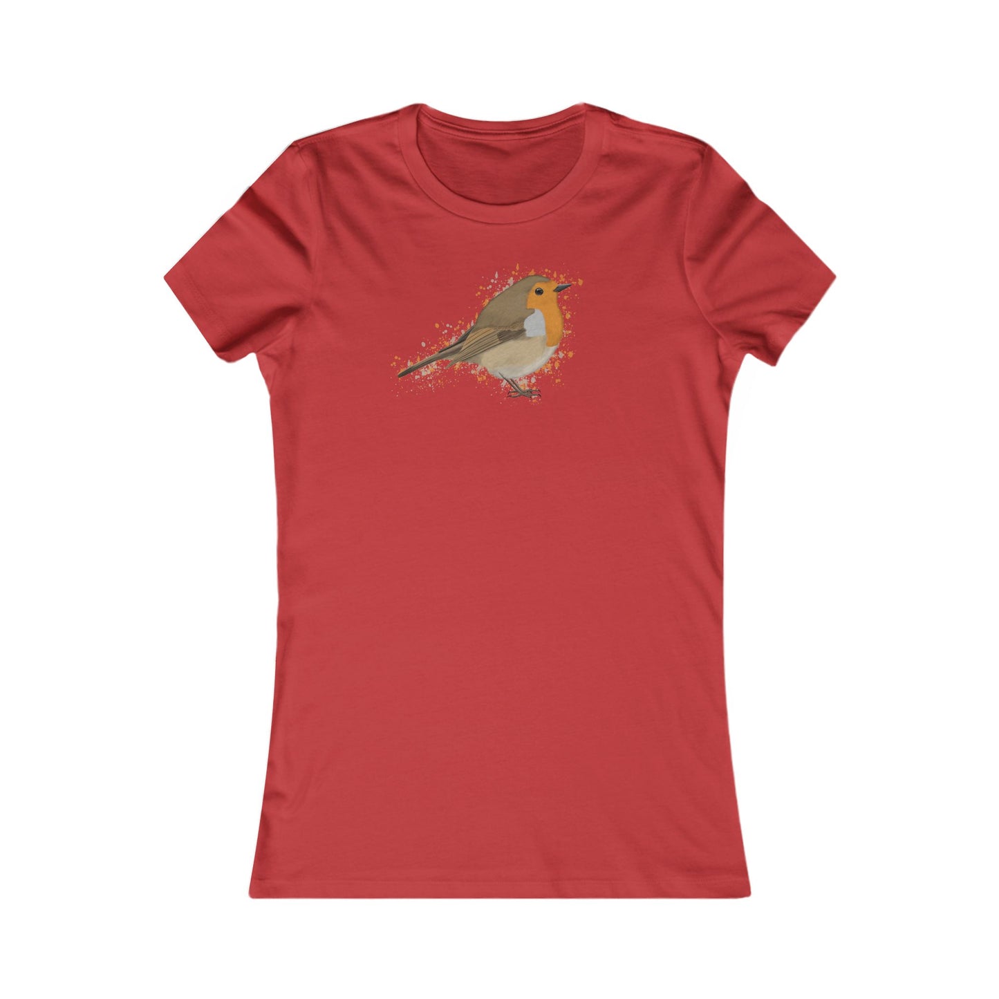 Rotkehlchen Vogel Frauen T-Shirt für Vogelfreundinnen