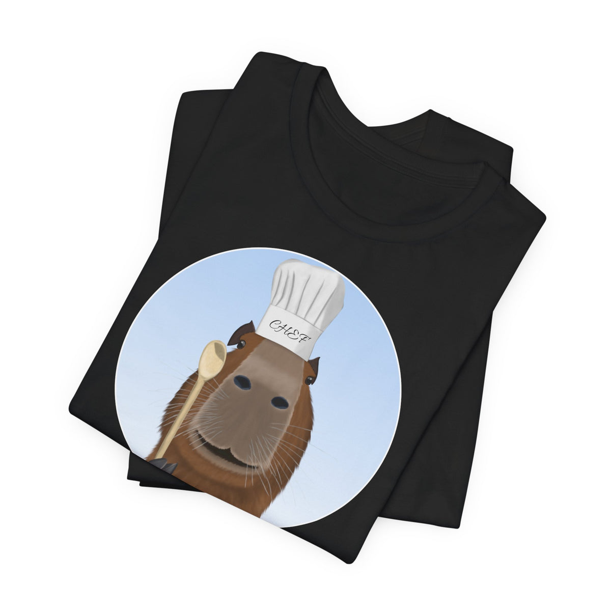Capybara mit Kochmütze und Kochlöffel Chefkoch T-Shirt