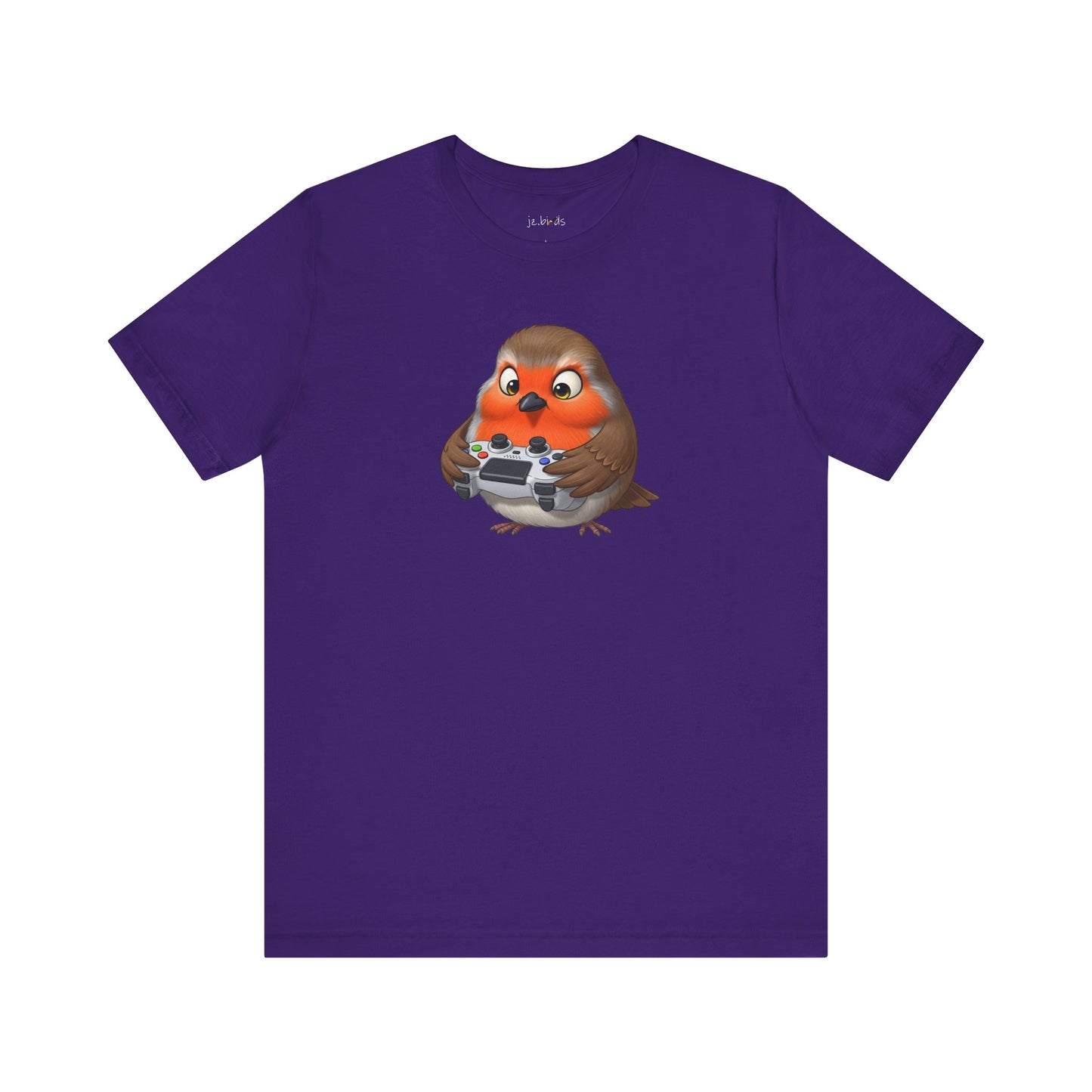 Robin Playing Video Games Funny Gamer and Bird Lover T-Shirt