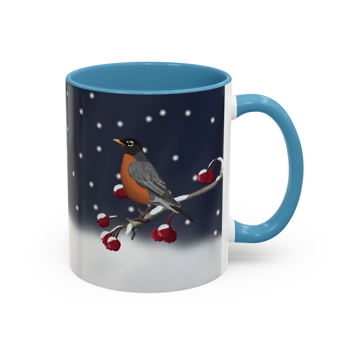 アメリカンロビンバードコーヒーマグ | 鳥好きの方への陶器製クリスマスギフト