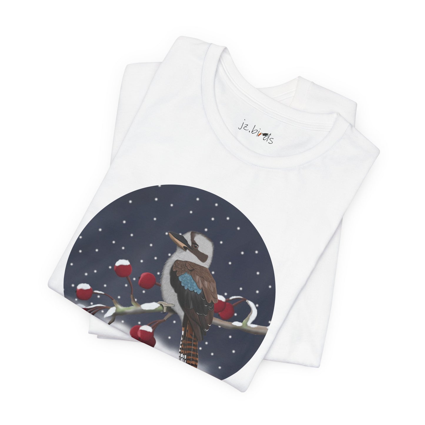 Kookaburra on a Winter Branch Birdwatcher Christmas Bird T-Shirt