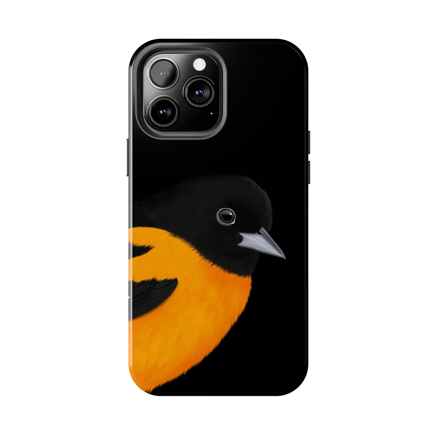 Baltimore Oriole Bird Art Tough Phone Case Black
