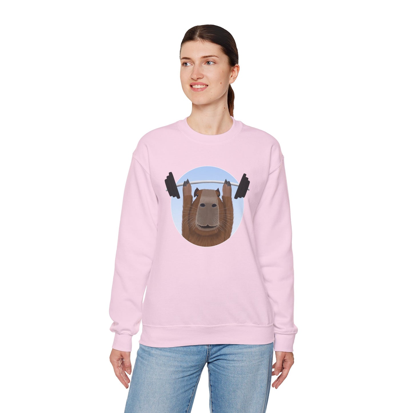 Capybara Weight Lifting Gym Workout Sweatshirt